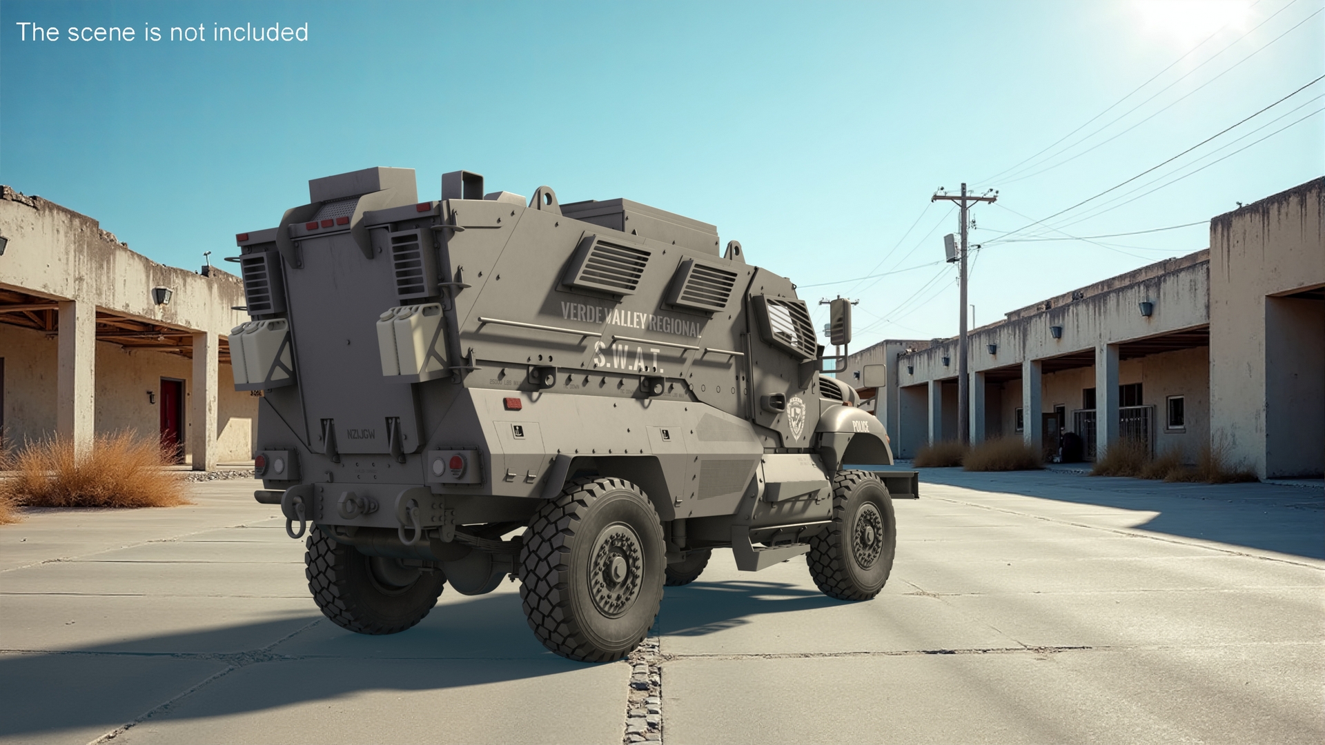 3D model SWAT Armored Vehicle Grey