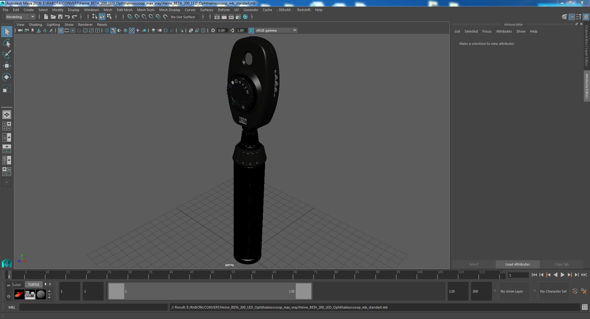 3D Heine BETA 200 LED Ophthalmoscope model