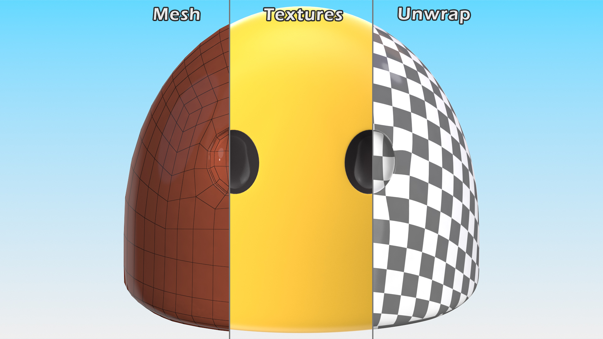 Blank Face Android Emoji 3D model