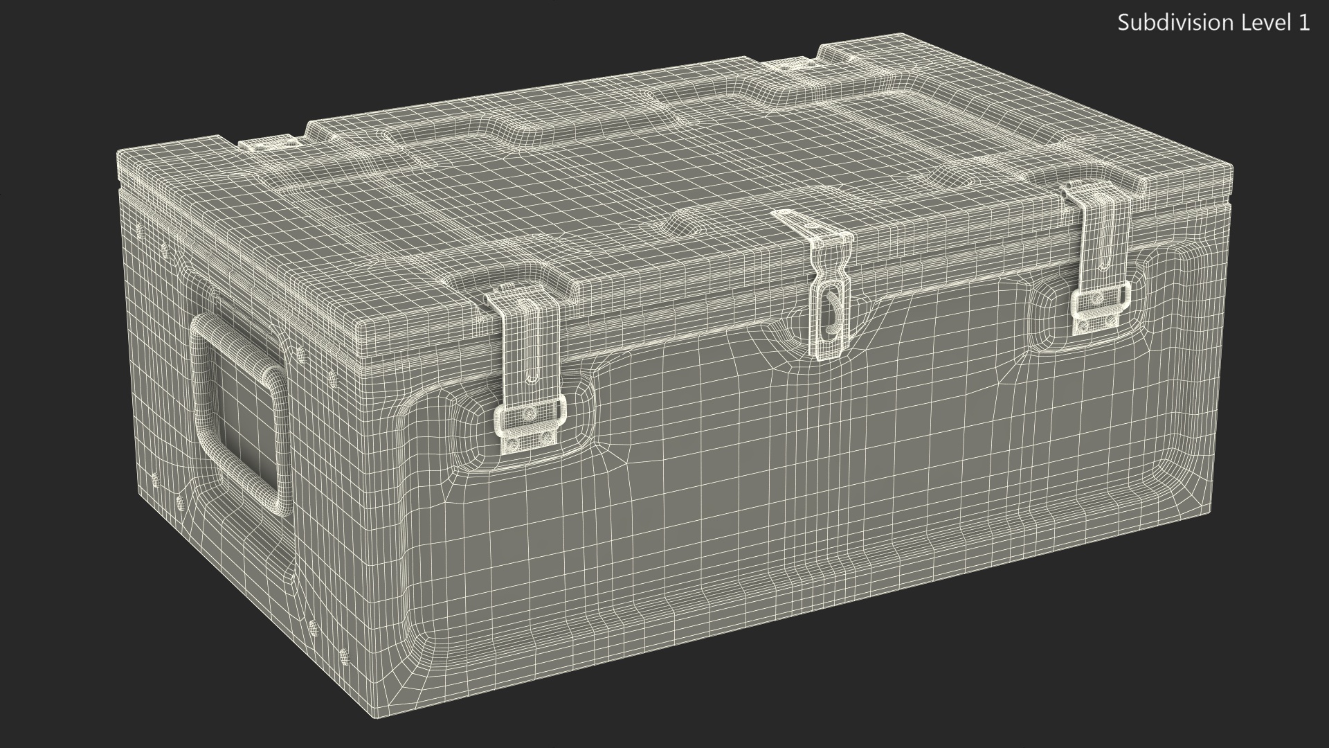 3D Metal Weapon Crate model