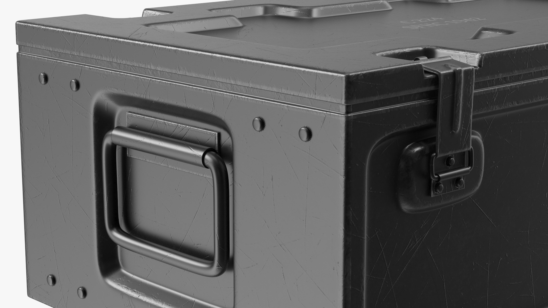 3D Metal Weapon Crate model