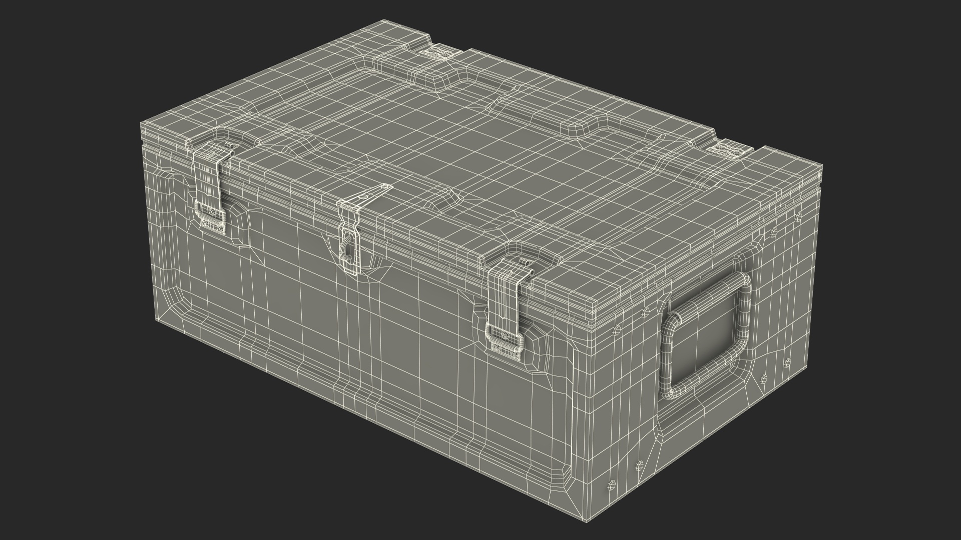 3D Metal Weapon Crate model