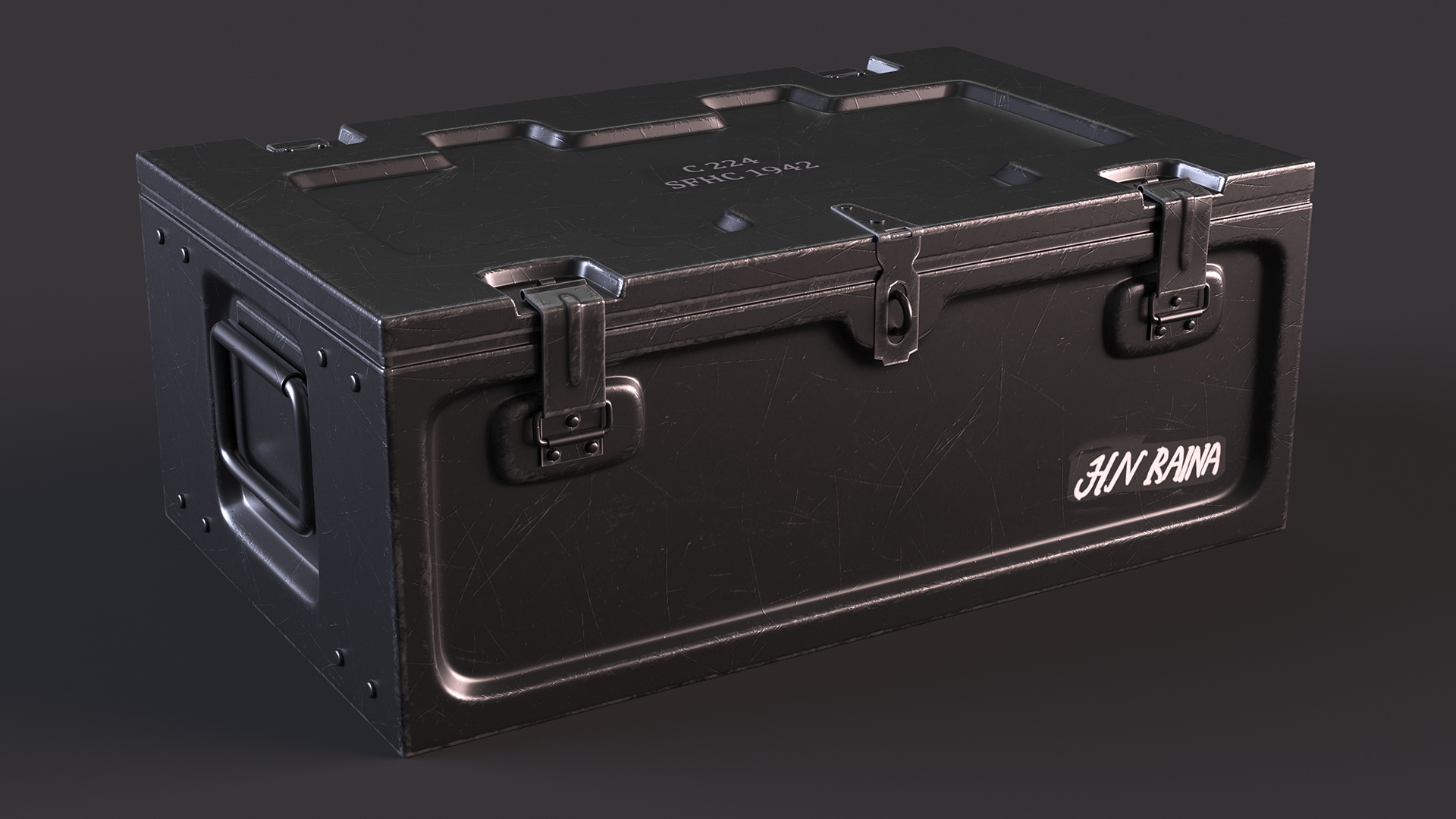 3D Metal Weapon Crate model