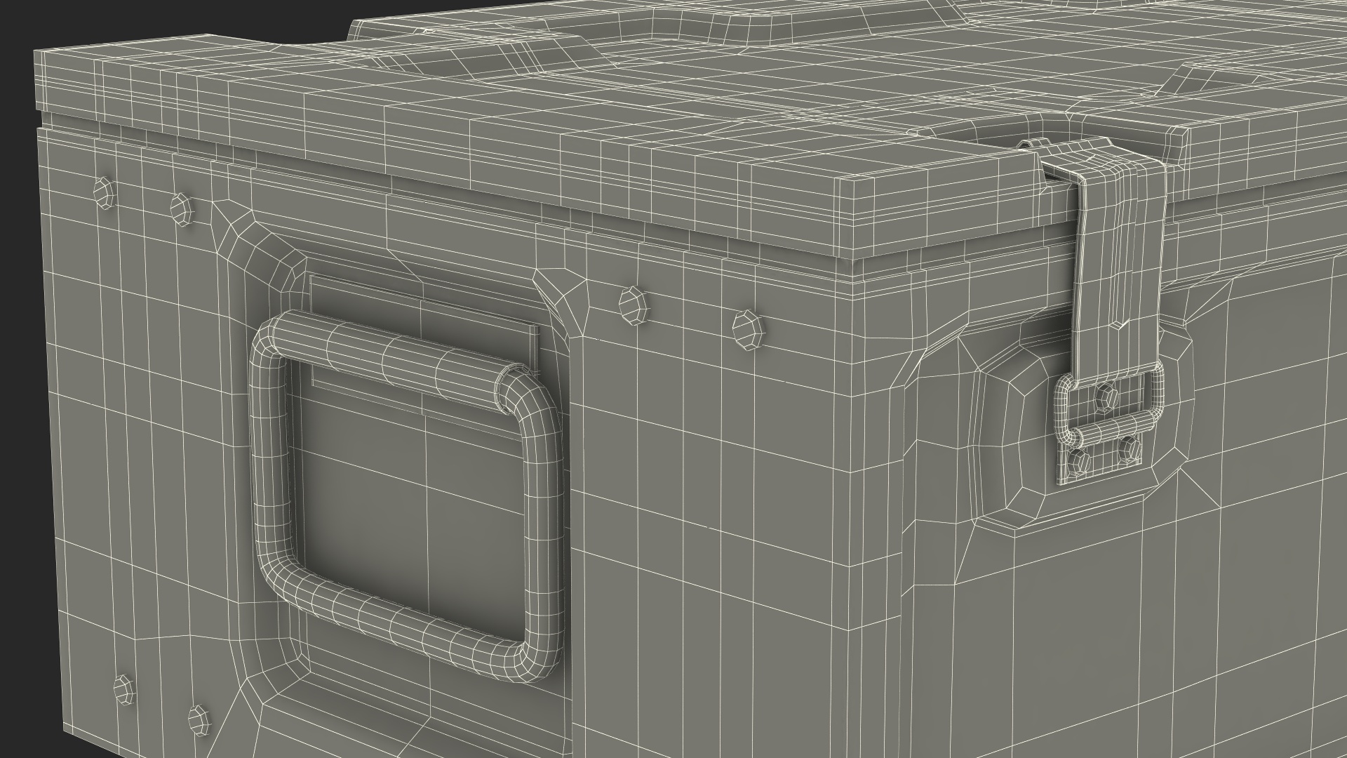 3D Metal Weapon Crate model