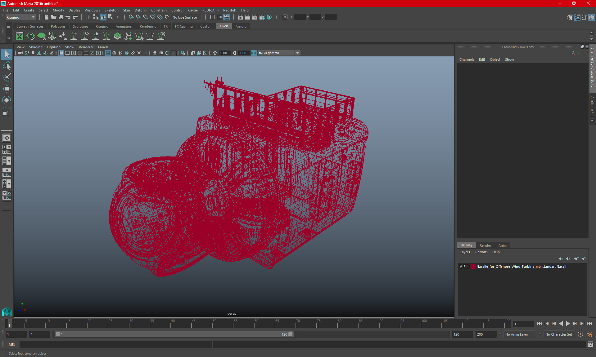 3D Nacelle for Offshore Wind Turbine model