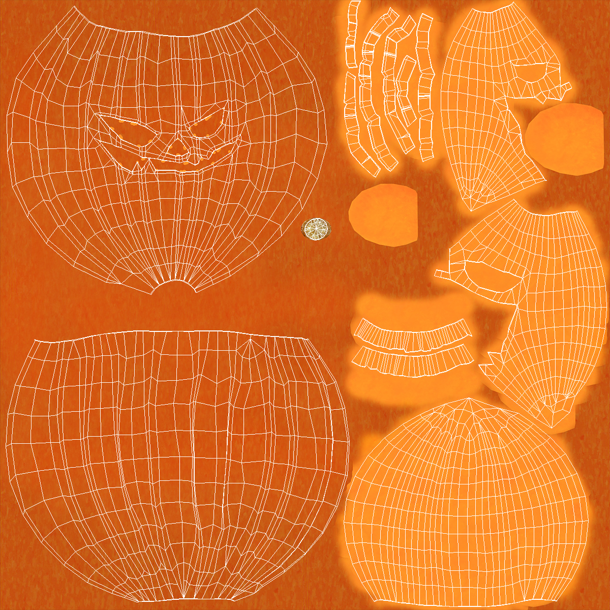 Realistic Halloween Pumpkin 3D