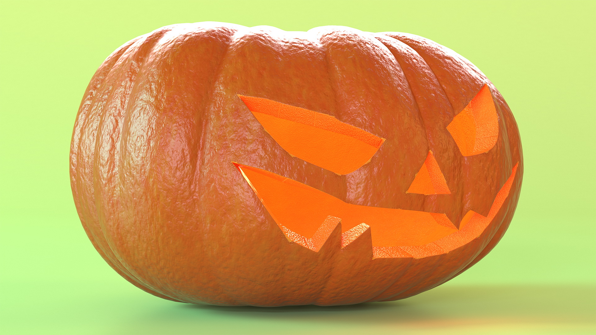 Realistic Halloween Pumpkin 3D