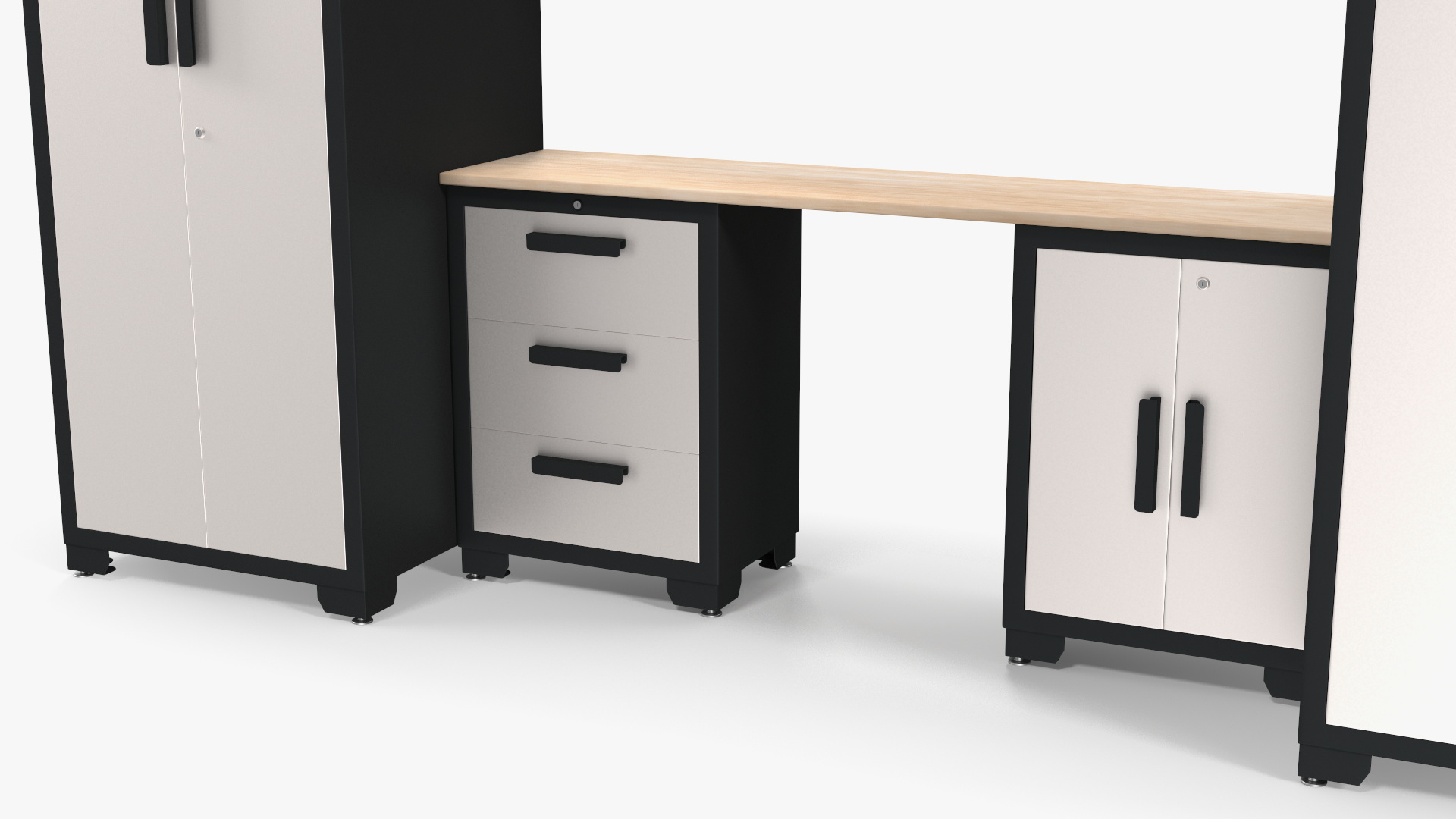 3D model Garage Cabinet White
