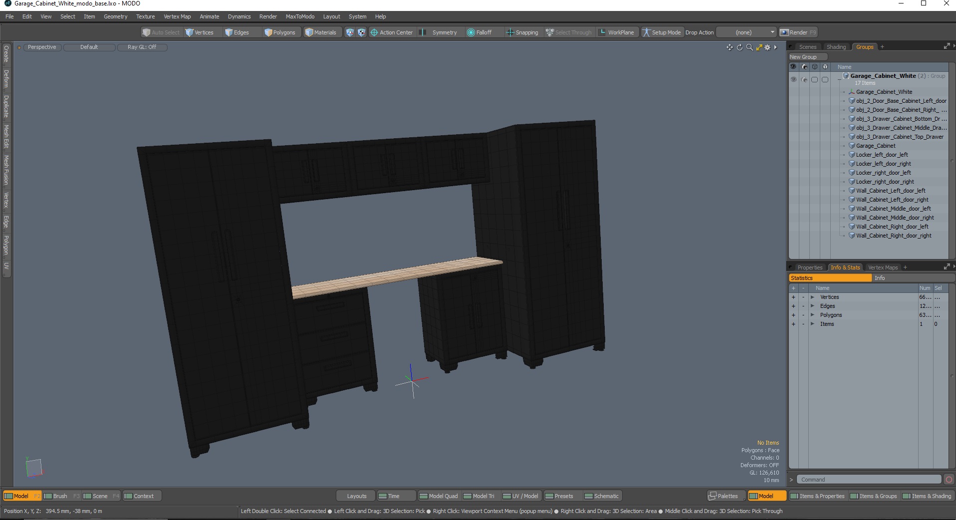 3D model Garage Cabinet White