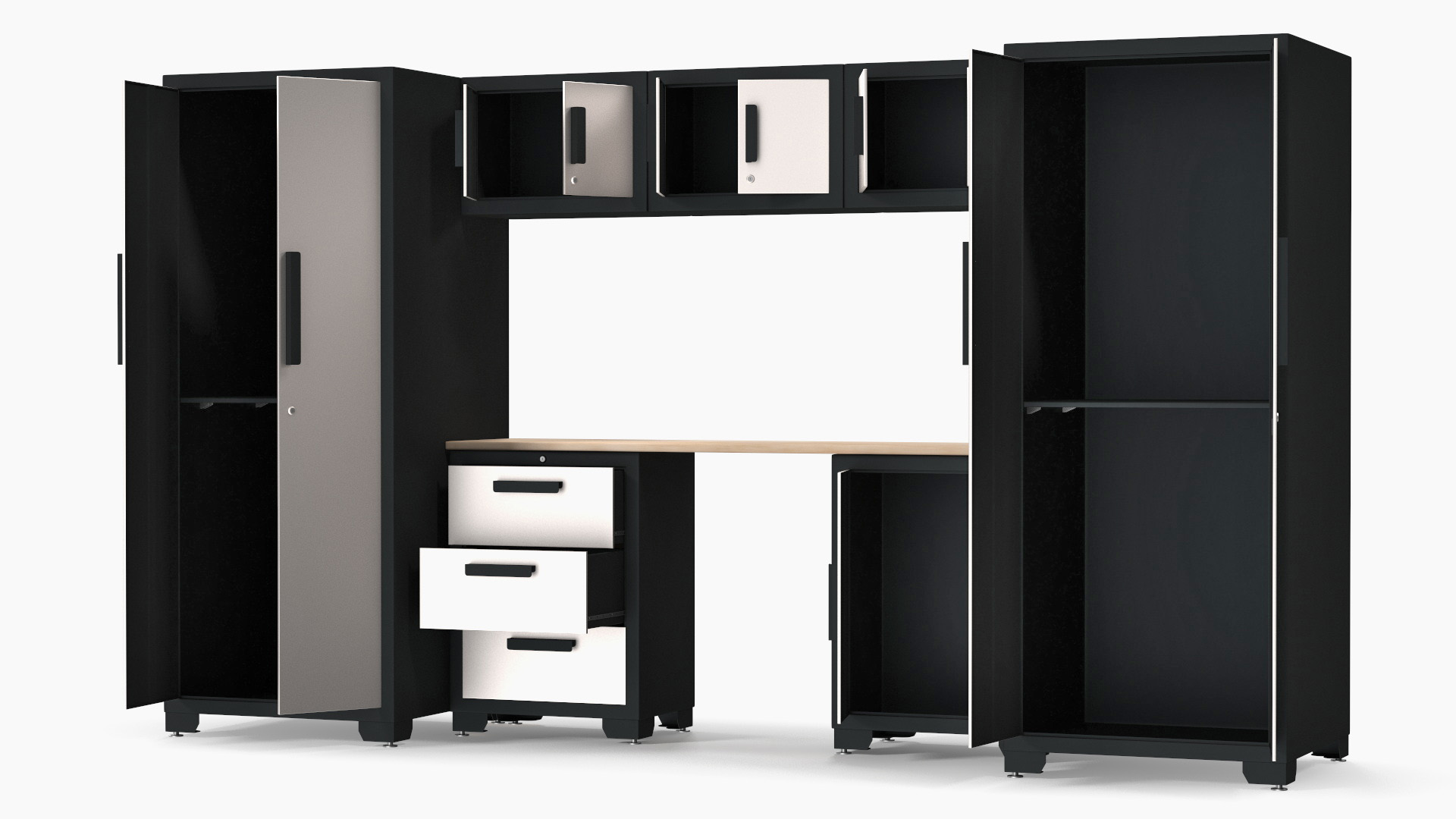 3D model Garage Cabinet White