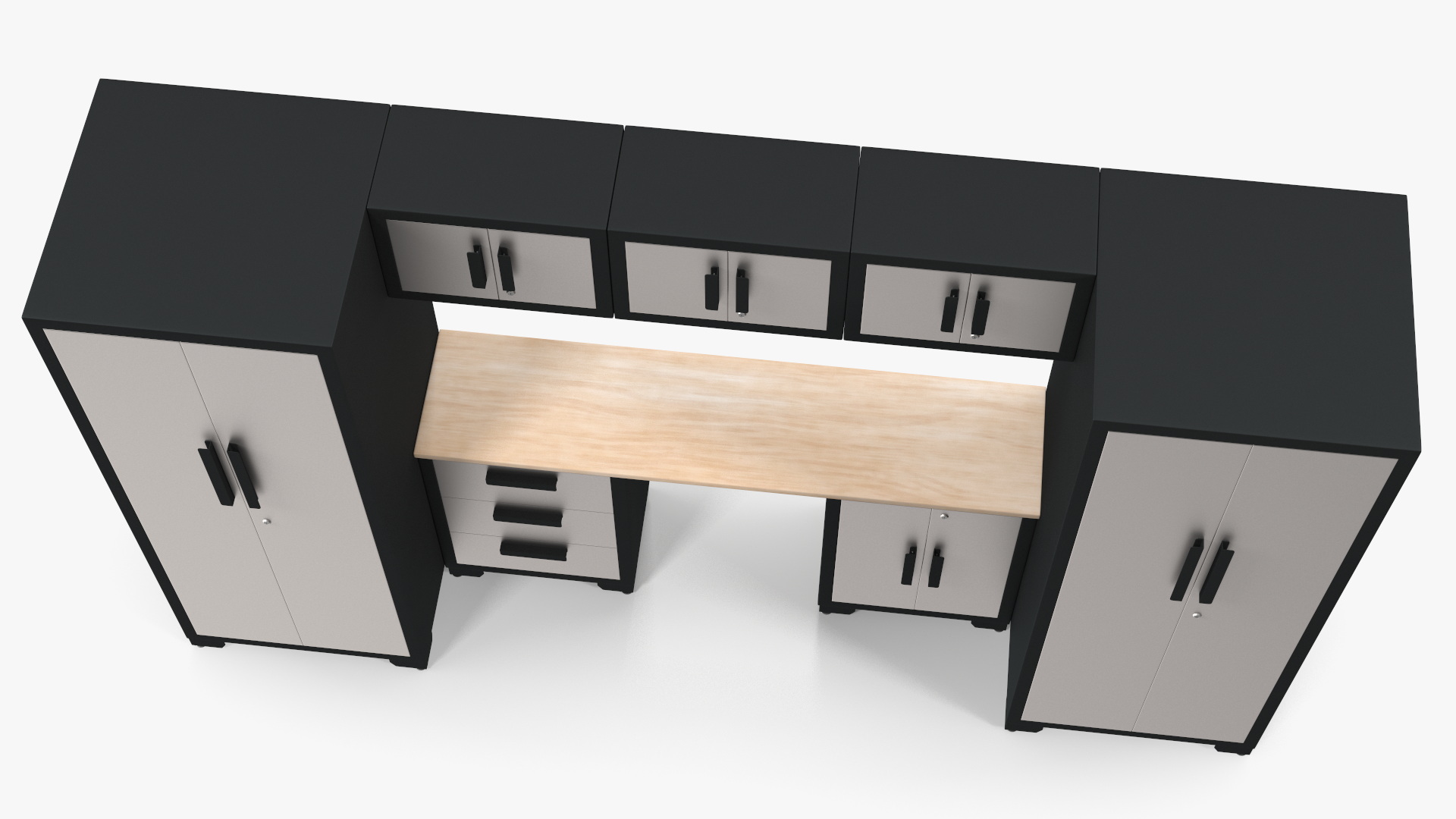 3D model Garage Cabinet White