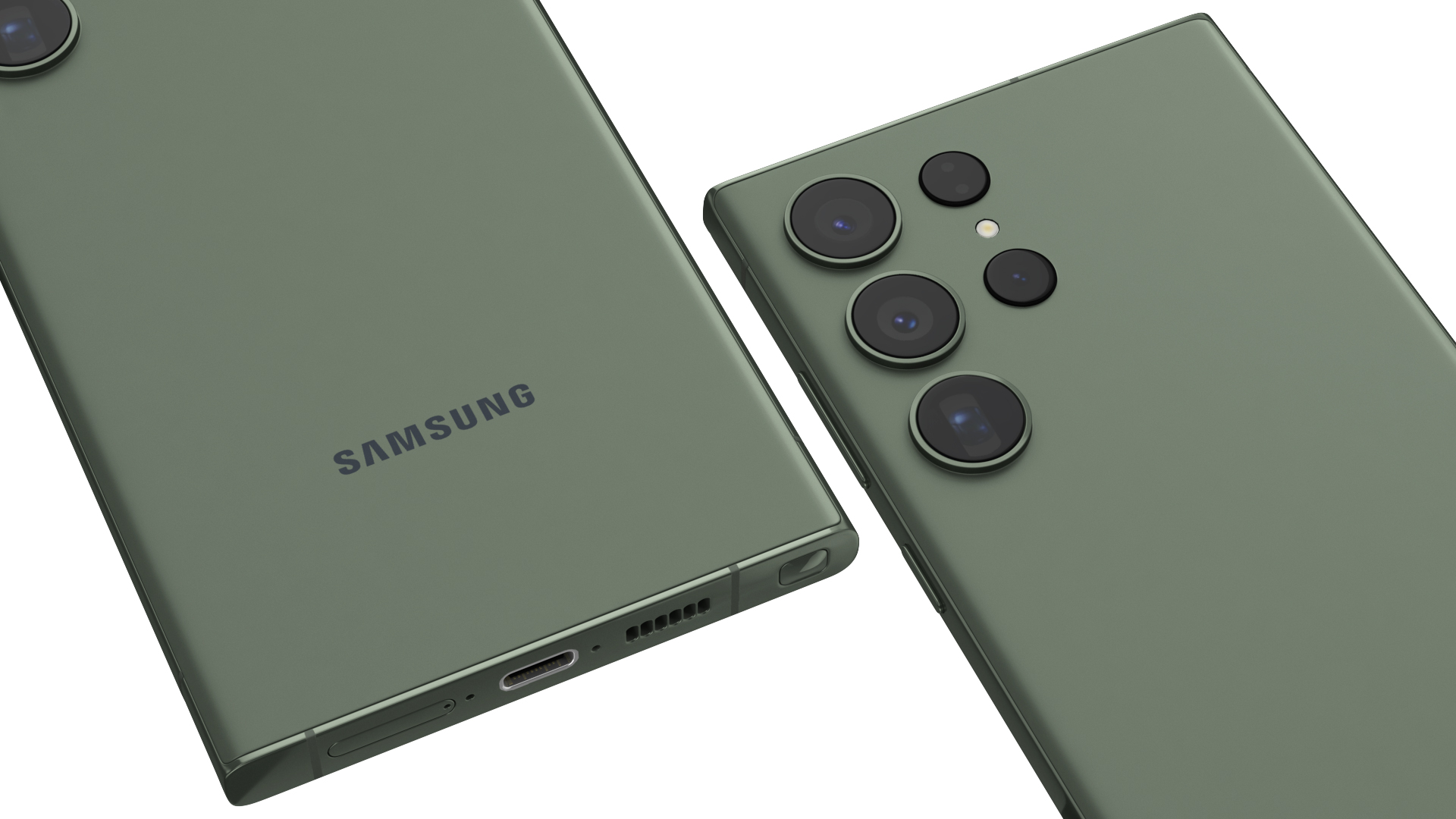 3D Smartphone Samsung Galaxy S23 Ultra Green