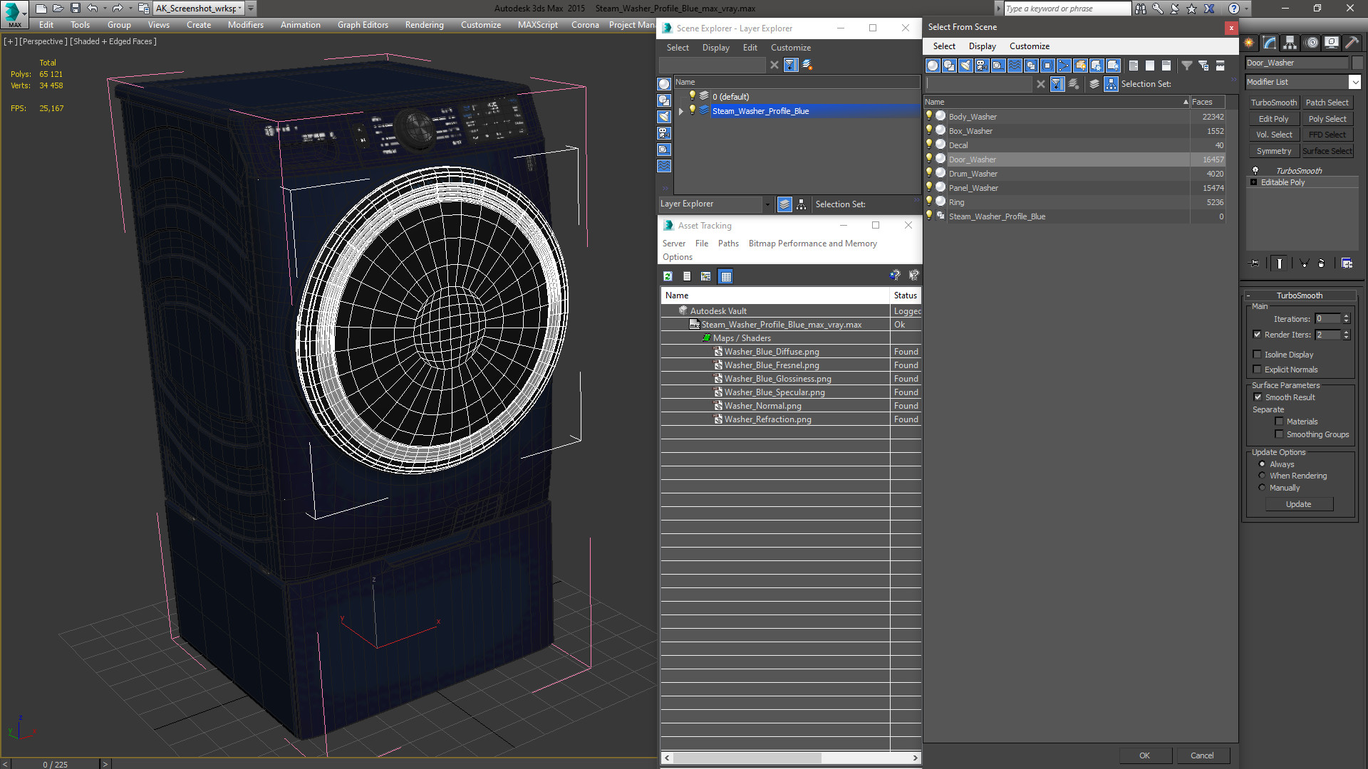 3D model Steam Washer Profile Blue