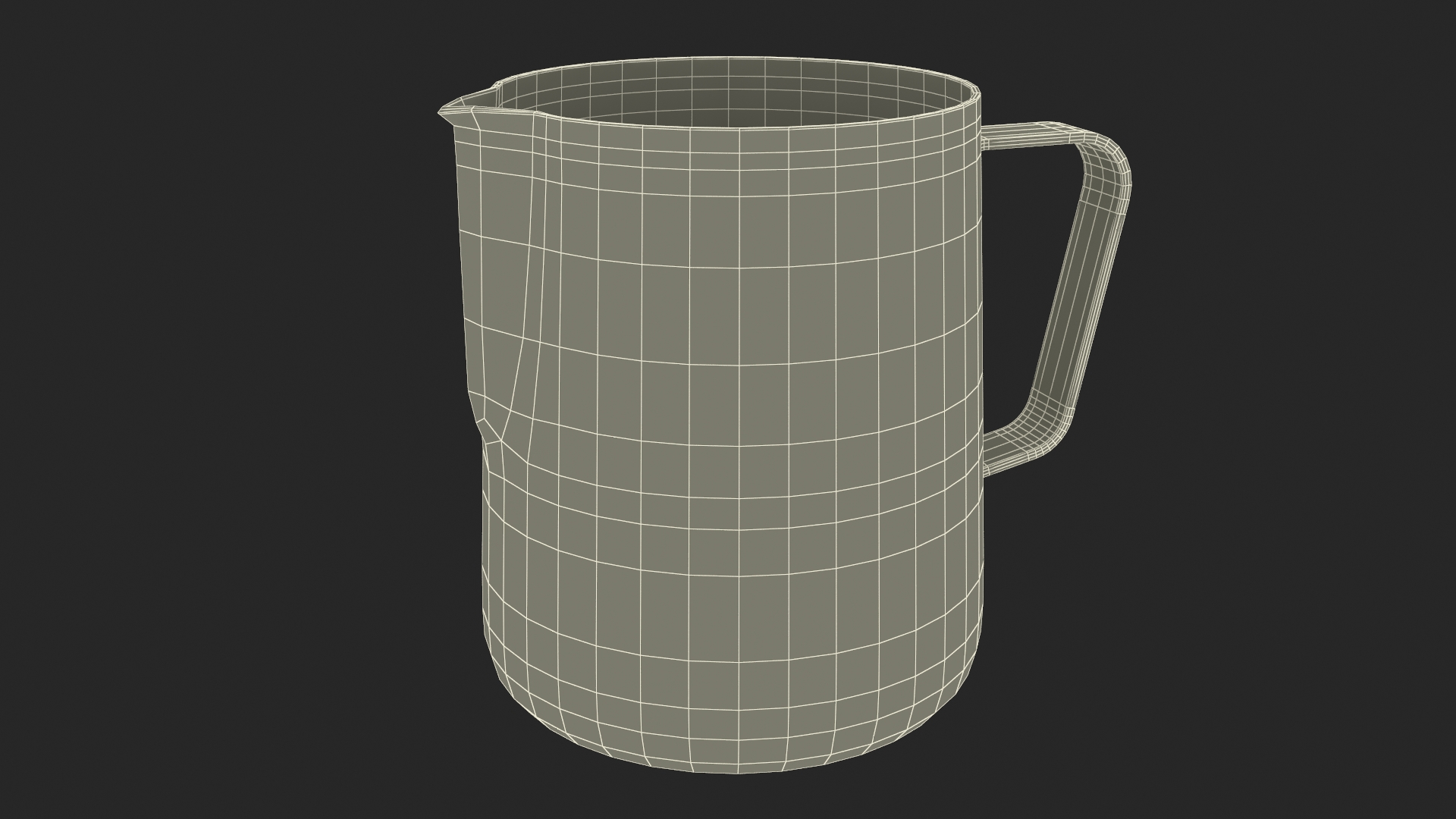 Milk Jug Stainless Steel 3D model
