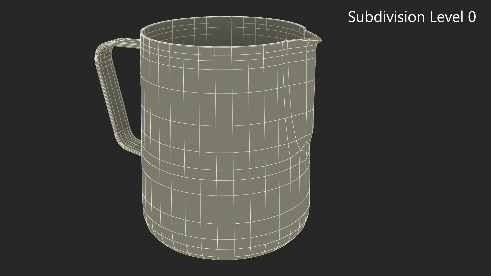 Milk Jug Stainless Steel 3D model