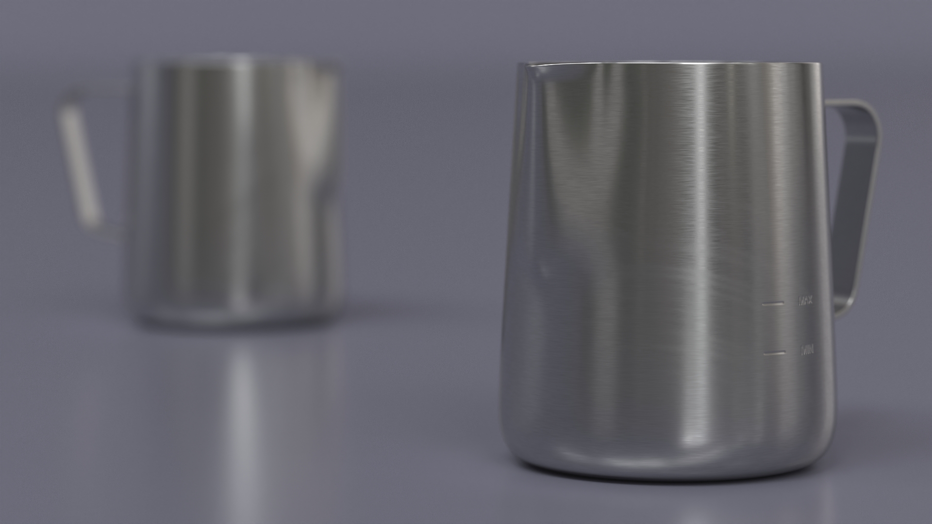Milk Jug Stainless Steel 3D model