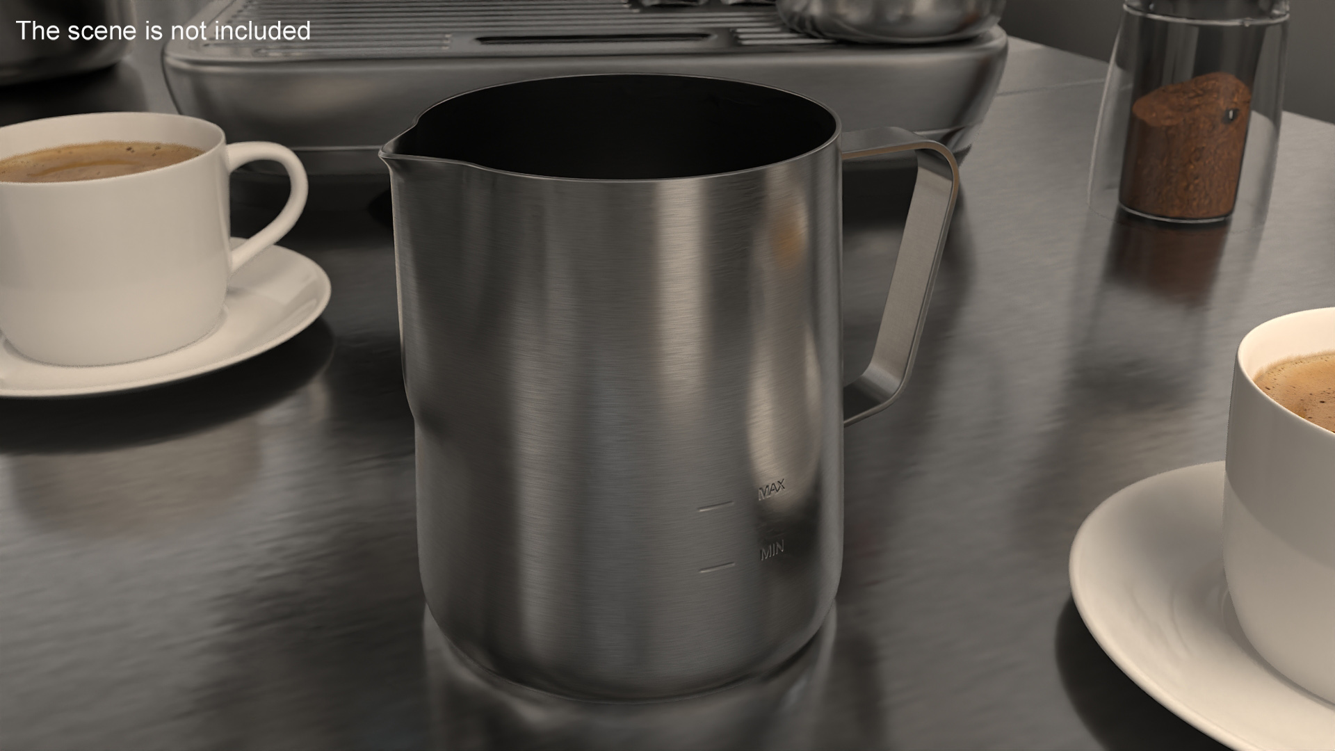 Milk Jug Stainless Steel 3D model