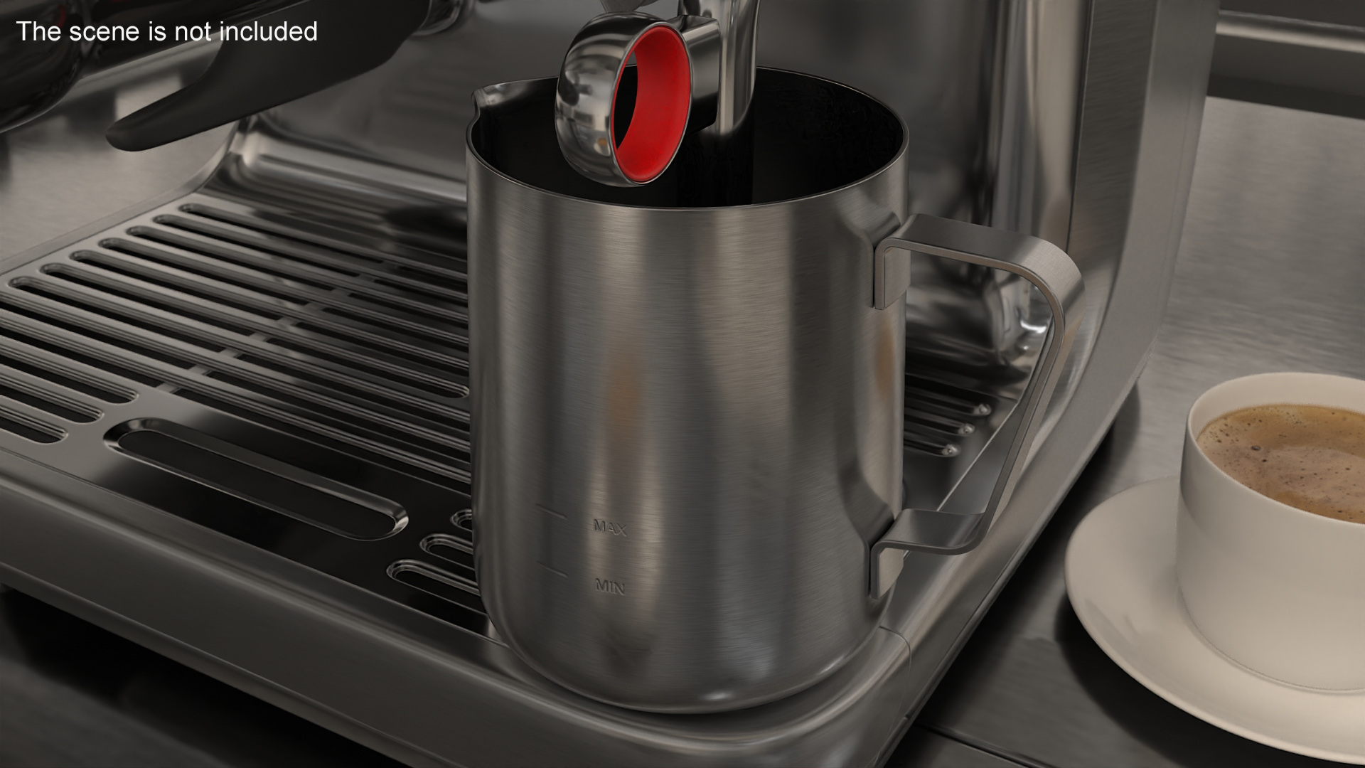 Milk Jug Stainless Steel 3D model