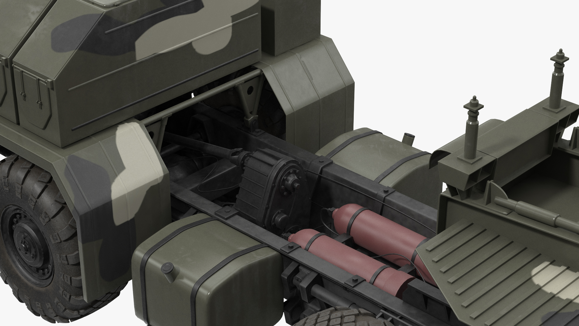 3D model MAZ 74106 with 64N6 Big Bird Radar Camouflage
