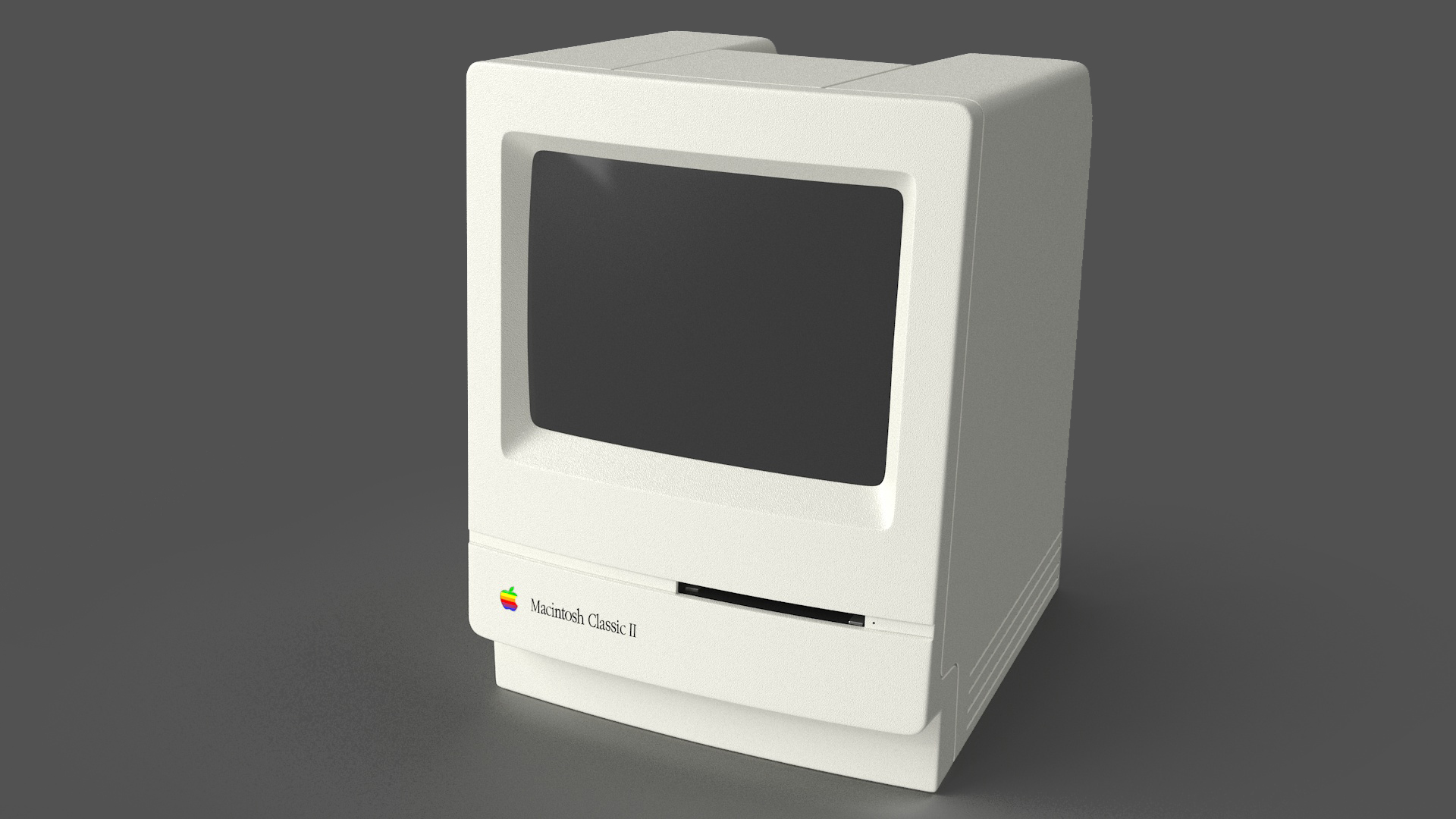 Vintage Apple Macintosh Classic II Computer with Mouse and Keyboard 3D
