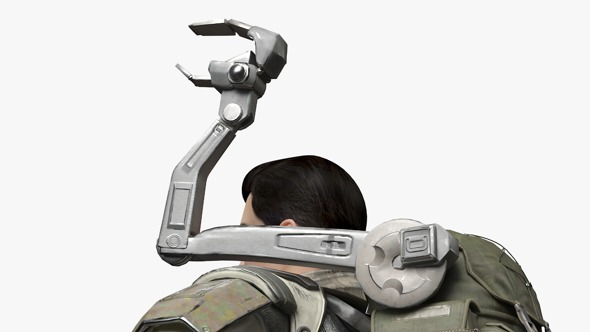 Soldier Wearing Exoskeleton 3D