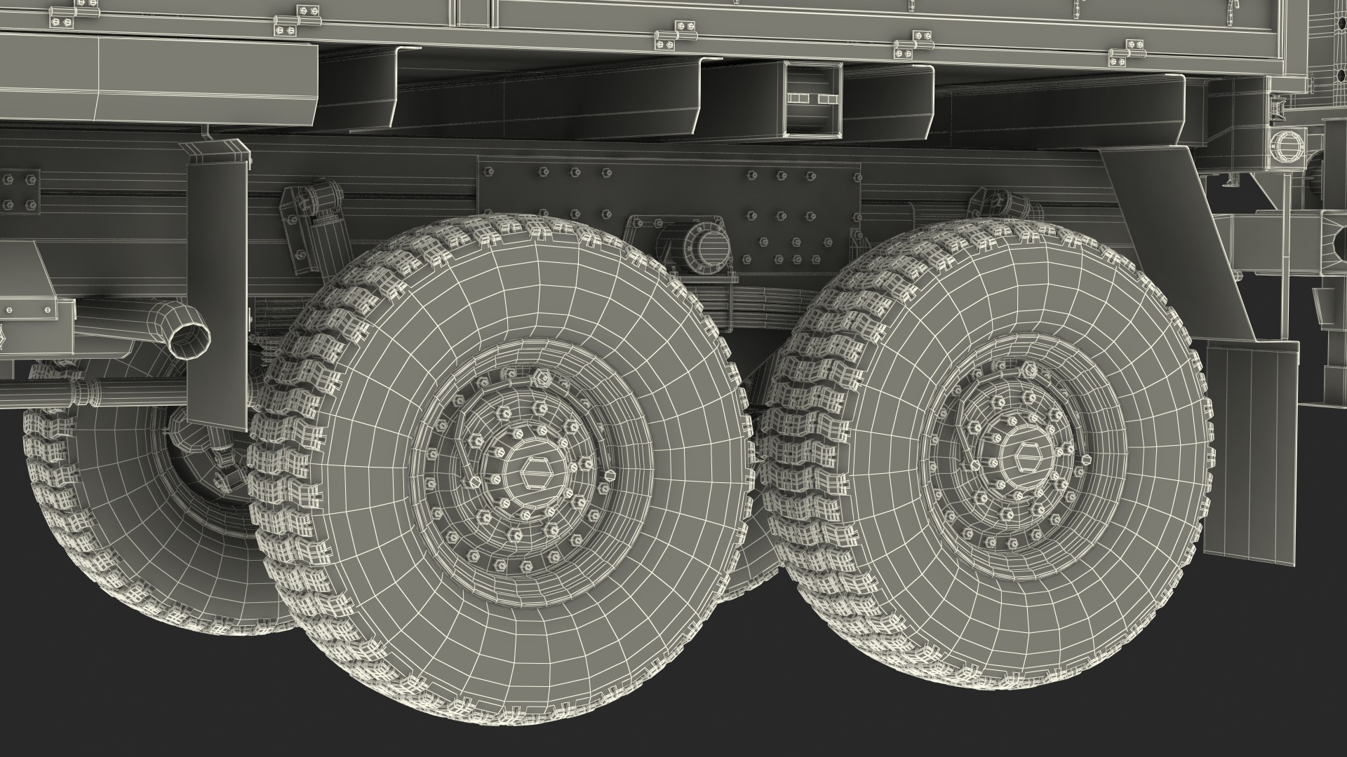 Oshkosh FMTV Camouflage Cargo Truck 6x6 with Drop Side Trailer M1092 Camouflage 3D model
