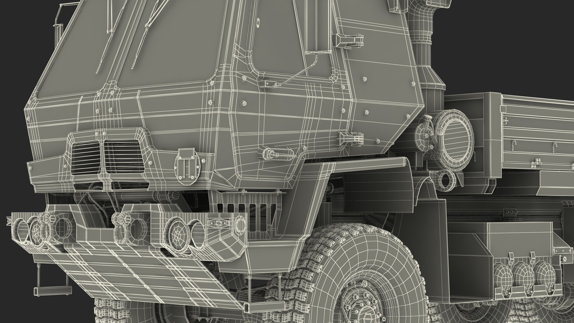 Oshkosh FMTV Camouflage Cargo Truck 6x6 with Drop Side Trailer M1092 Camouflage 3D model