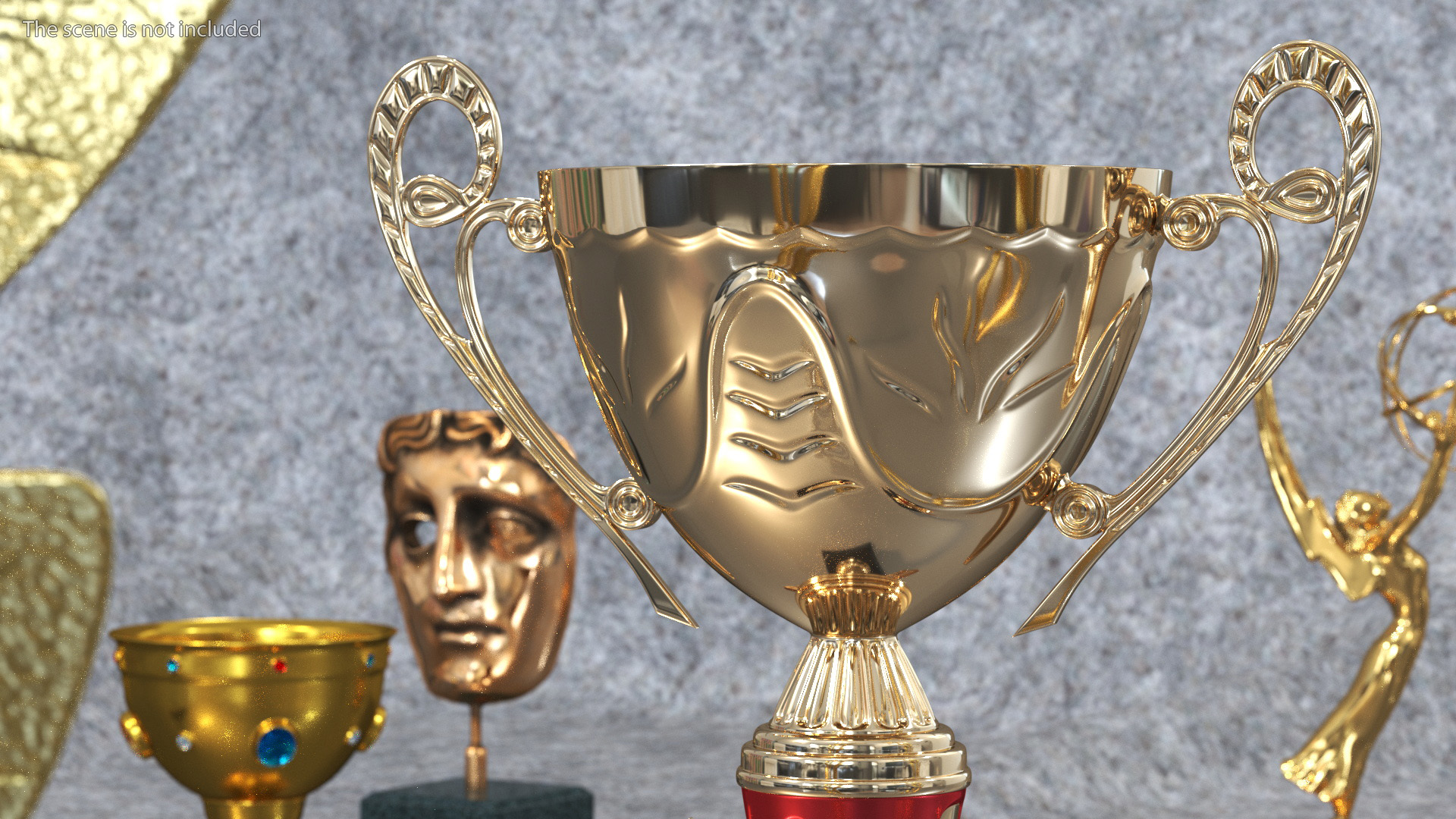 Sports Cup Trophy Gold 3D