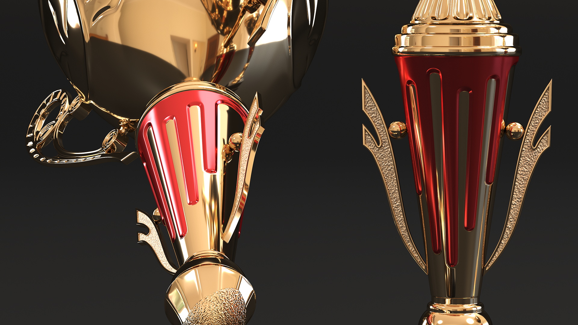 Sports Cup Trophy Gold 3D