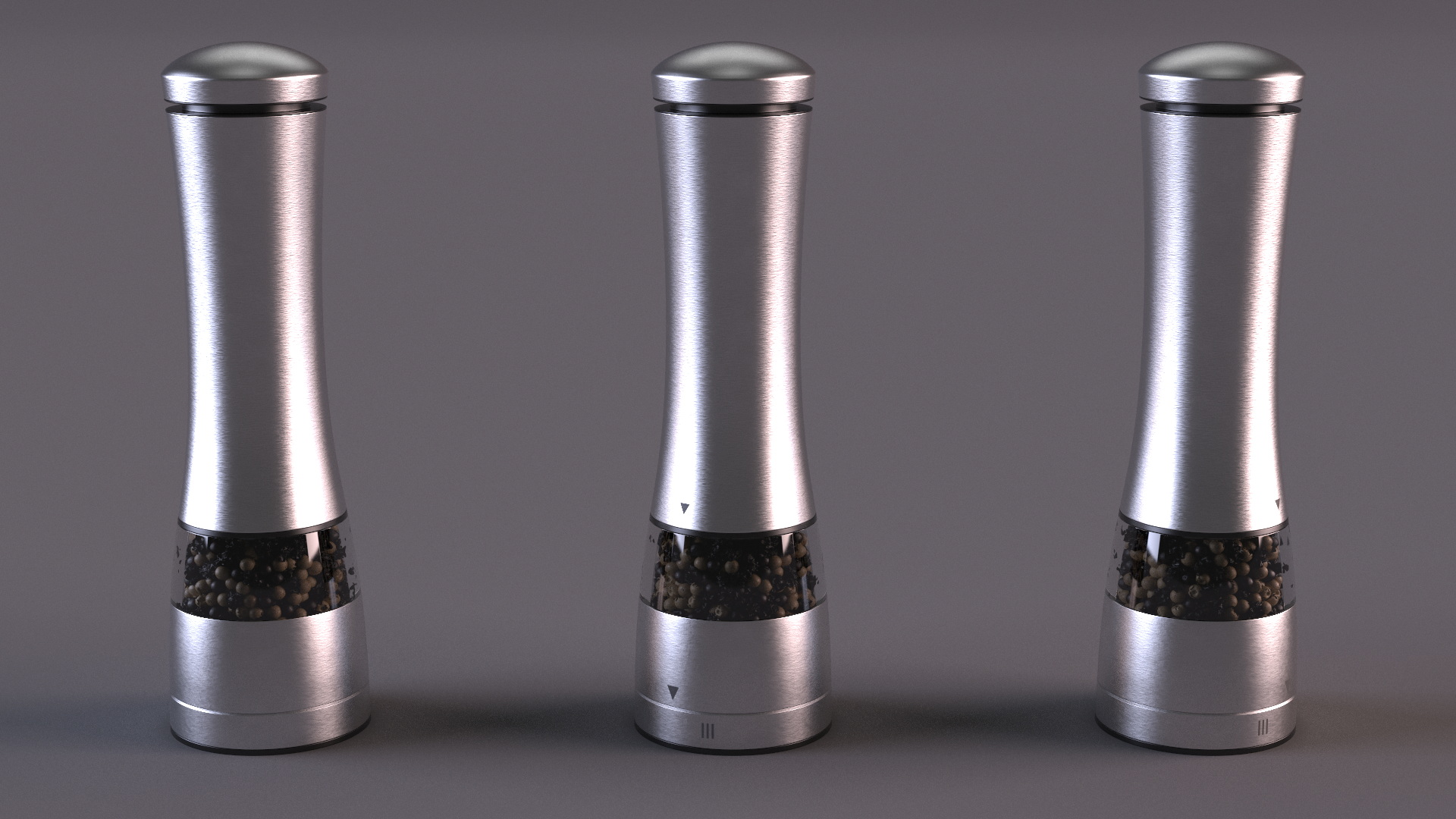 3D model Stainless Steel Pepper Grinder