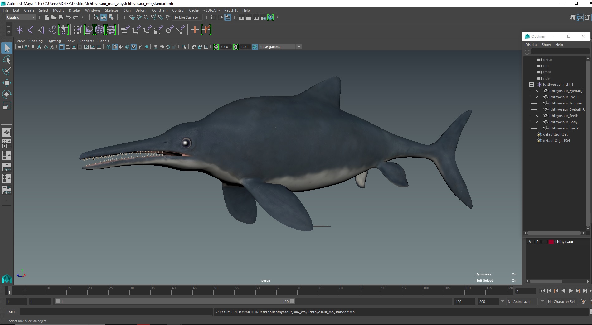 3D Ichthyosaur