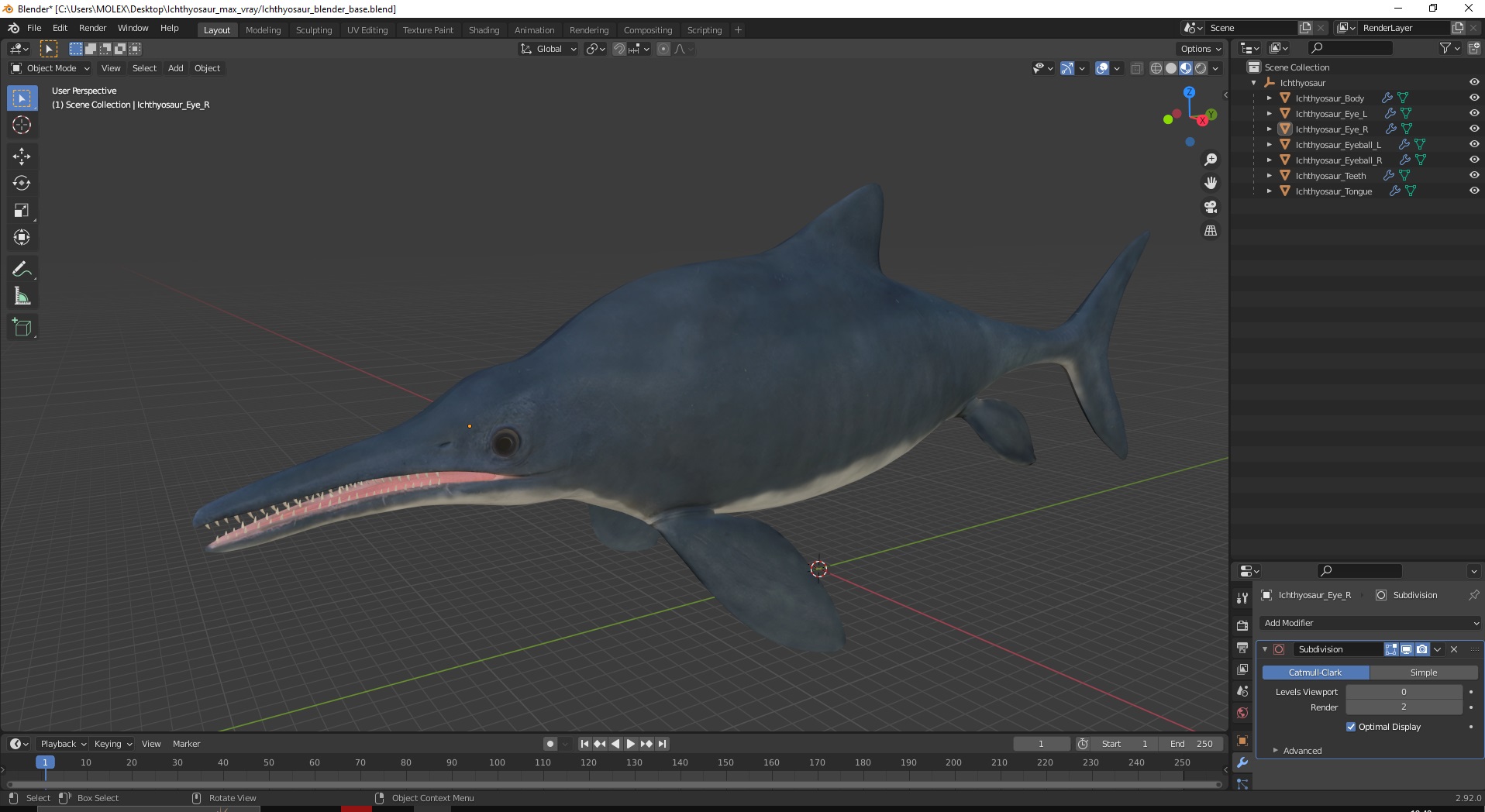 3D Ichthyosaur