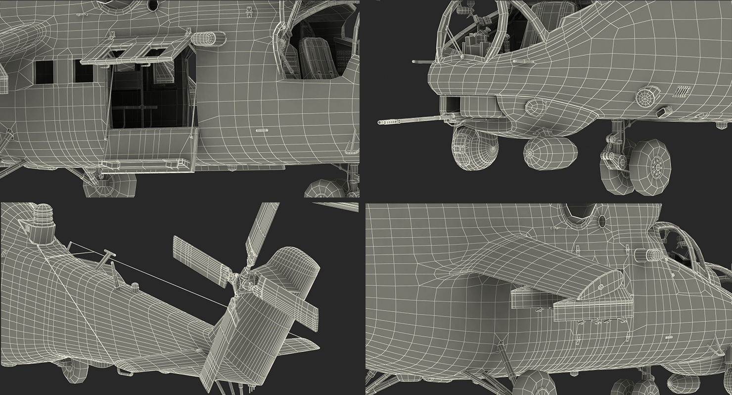 3D model Russian Helicopter Mi 35M