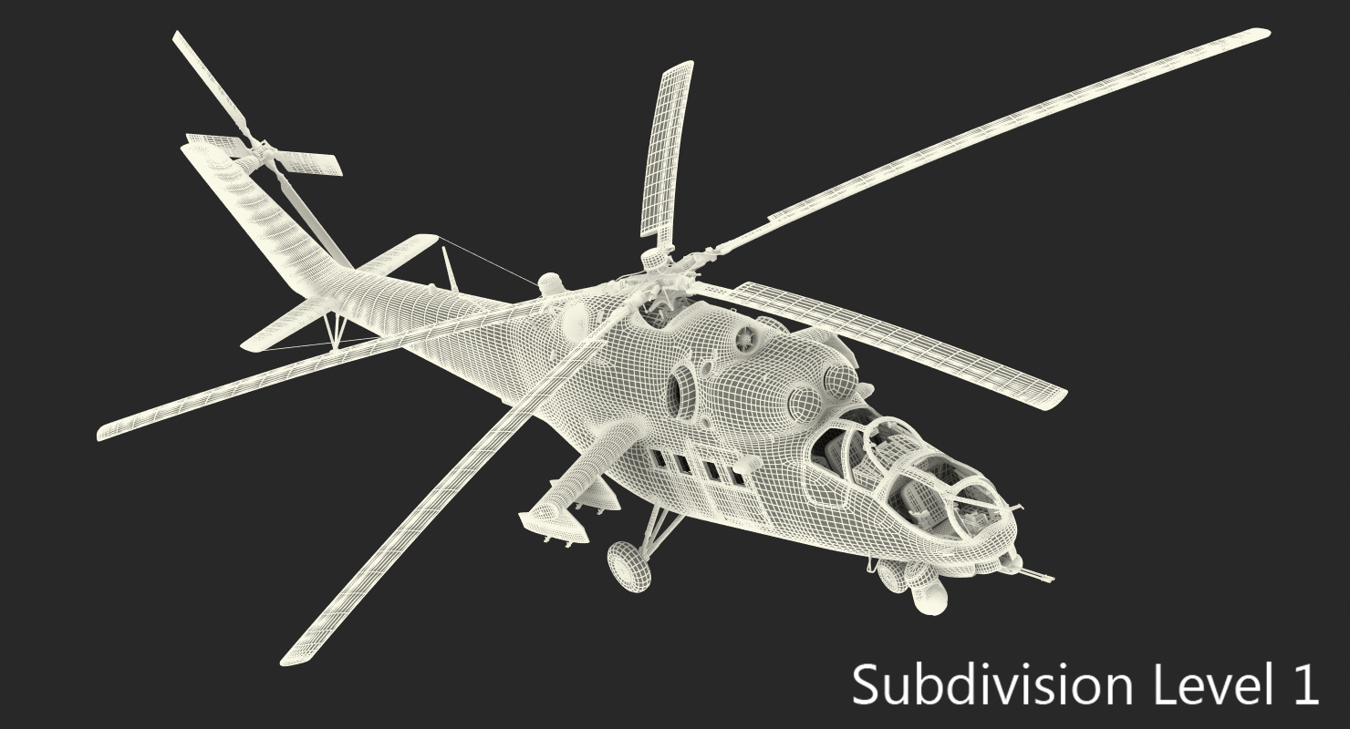 3D model Russian Helicopter Mi 35M