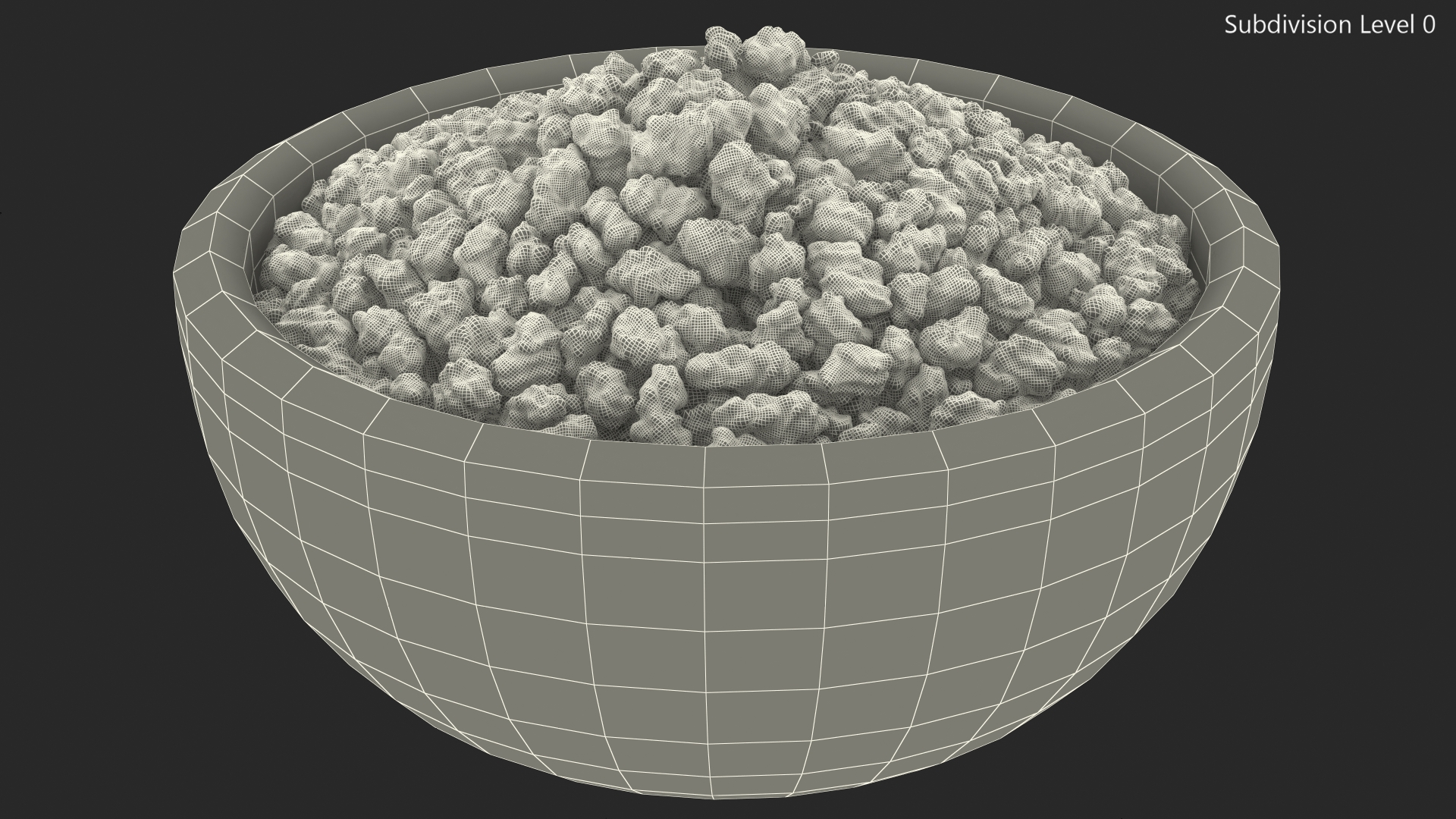 Cottage Cheese Wood Bowl 3D model