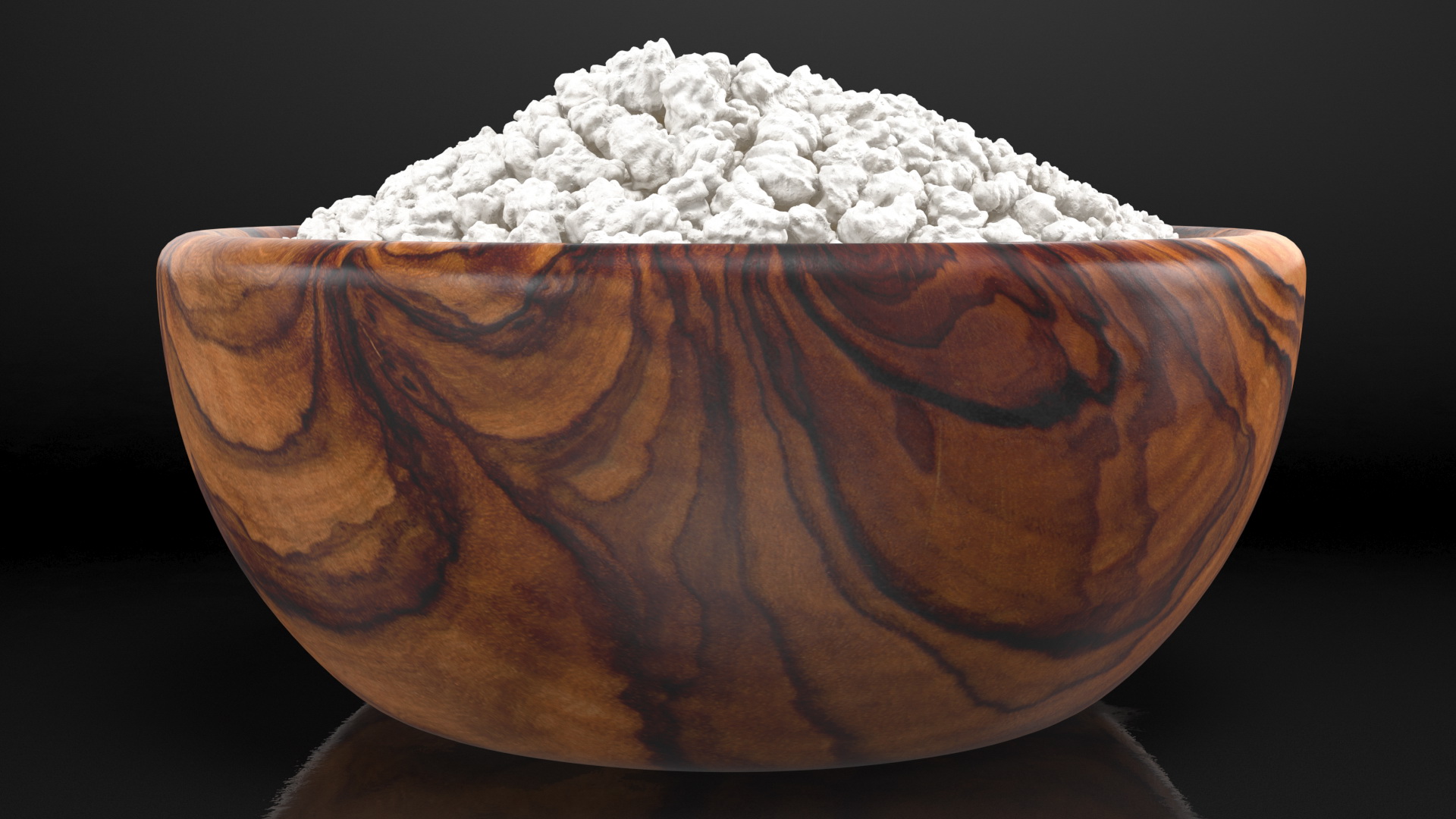 Cottage Cheese Wood Bowl 3D model