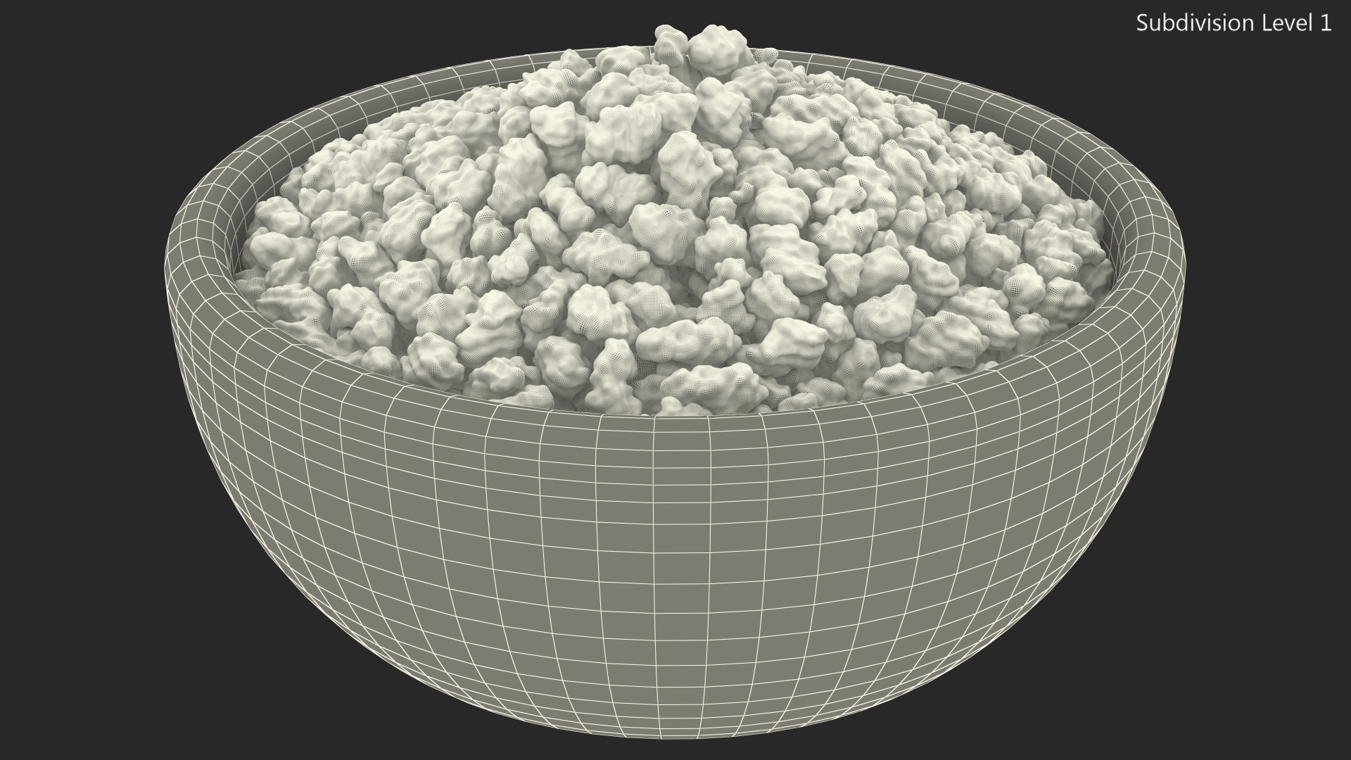 Cottage Cheese Wood Bowl 3D model