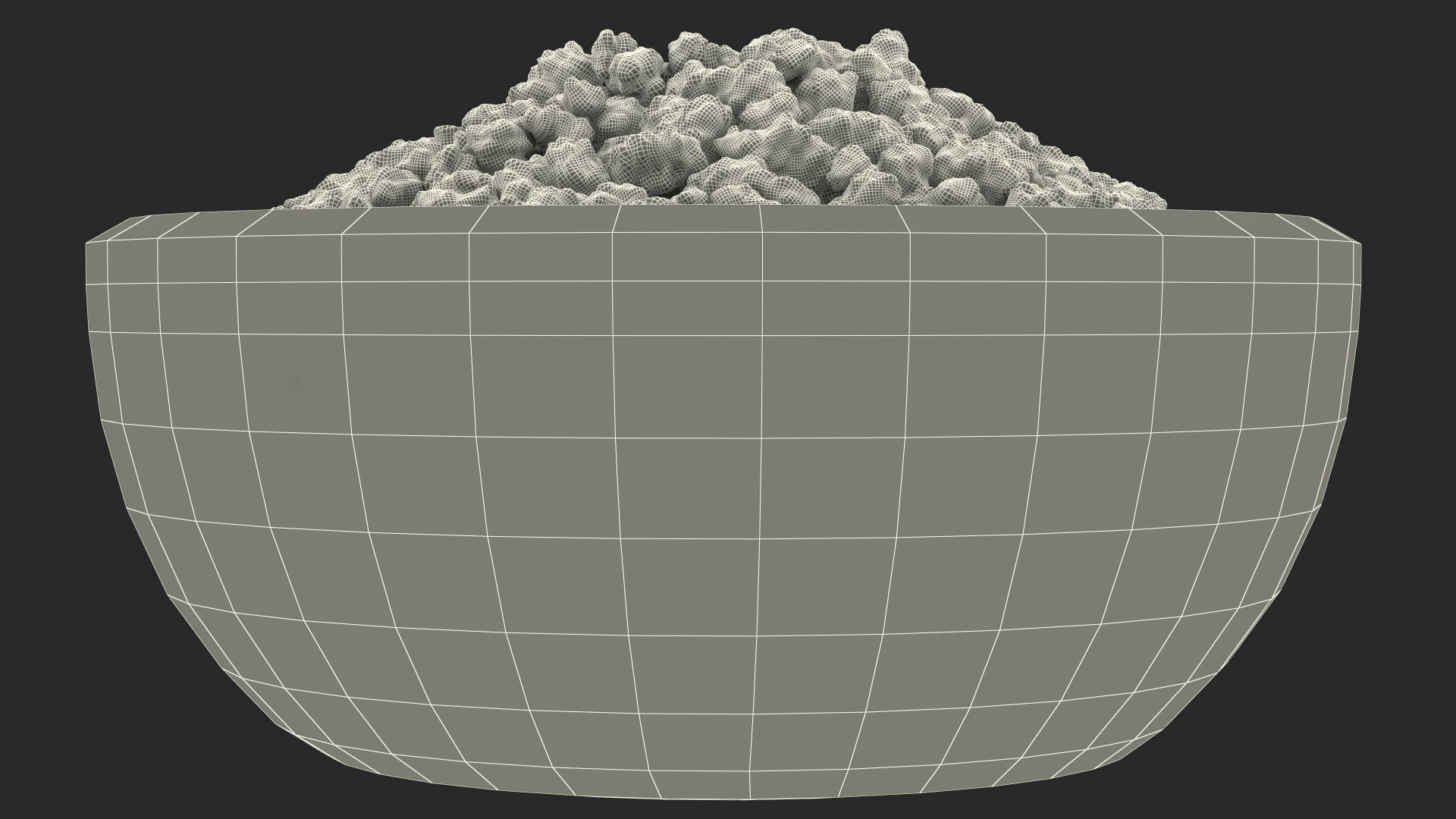 Cottage Cheese Wood Bowl 3D model