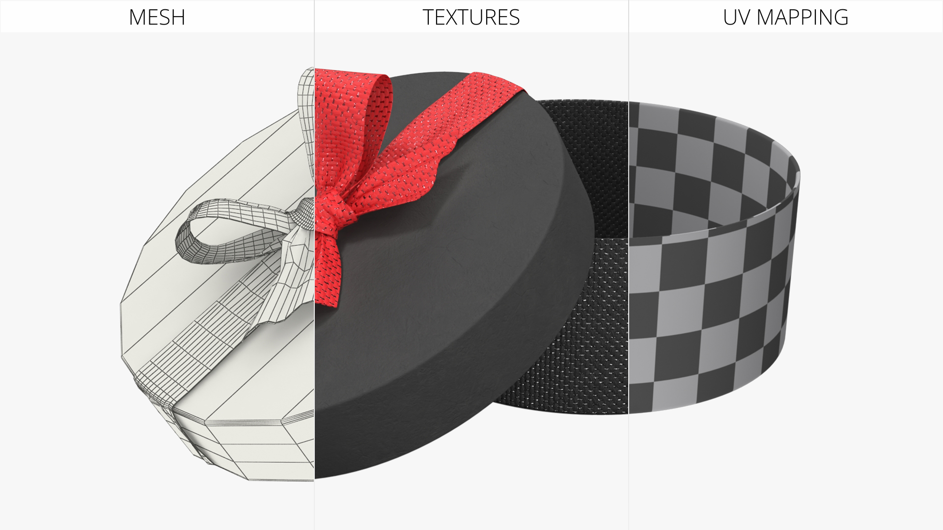 Woven Oval Gift Box Black Red - view 8