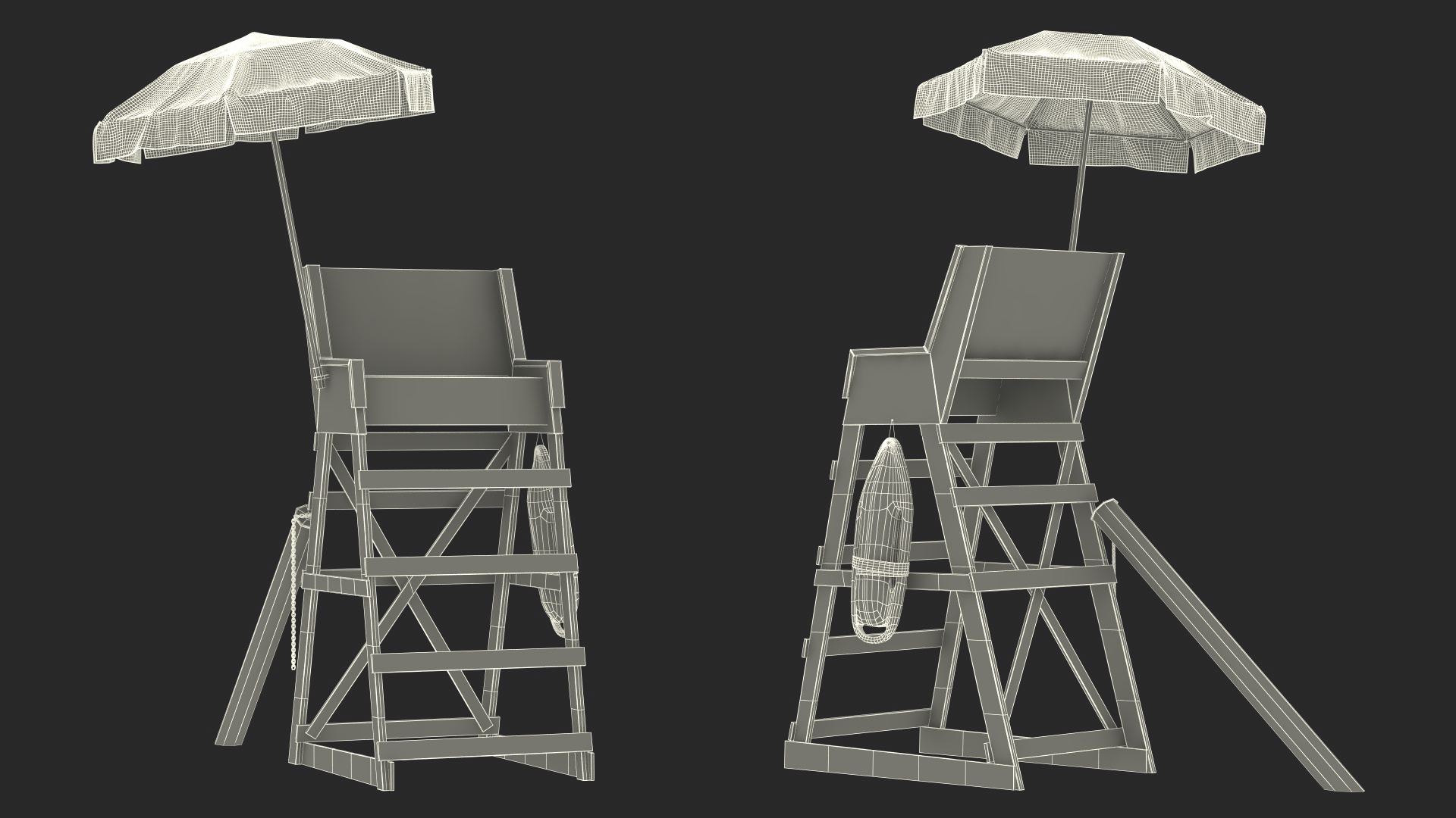 3D model Lifeguard Chair