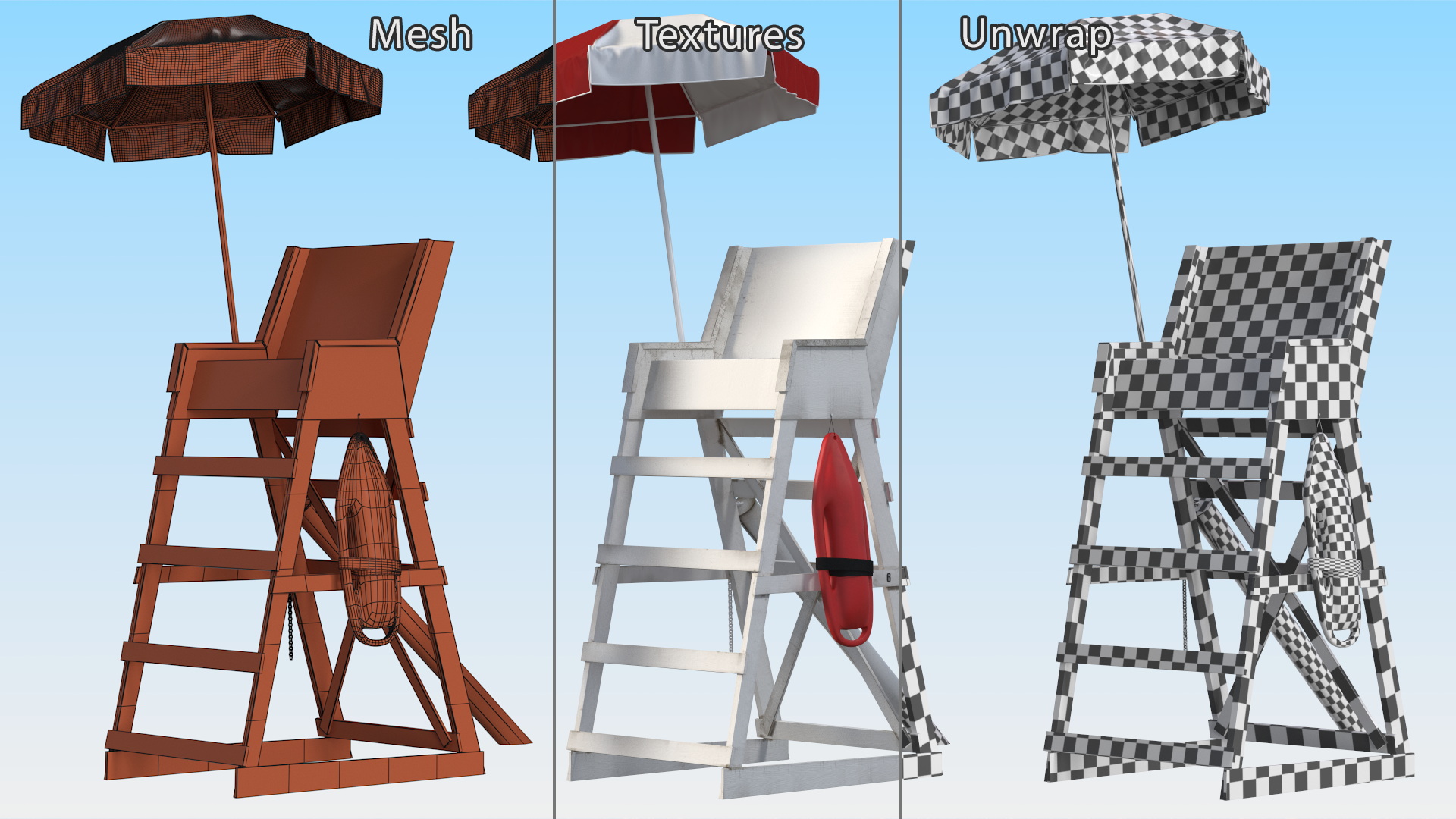 3D model Lifeguard Chair