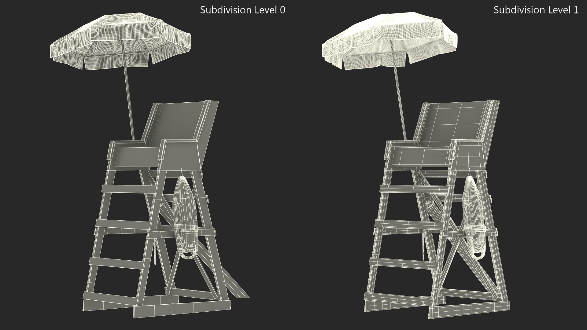 3D model Lifeguard Chair