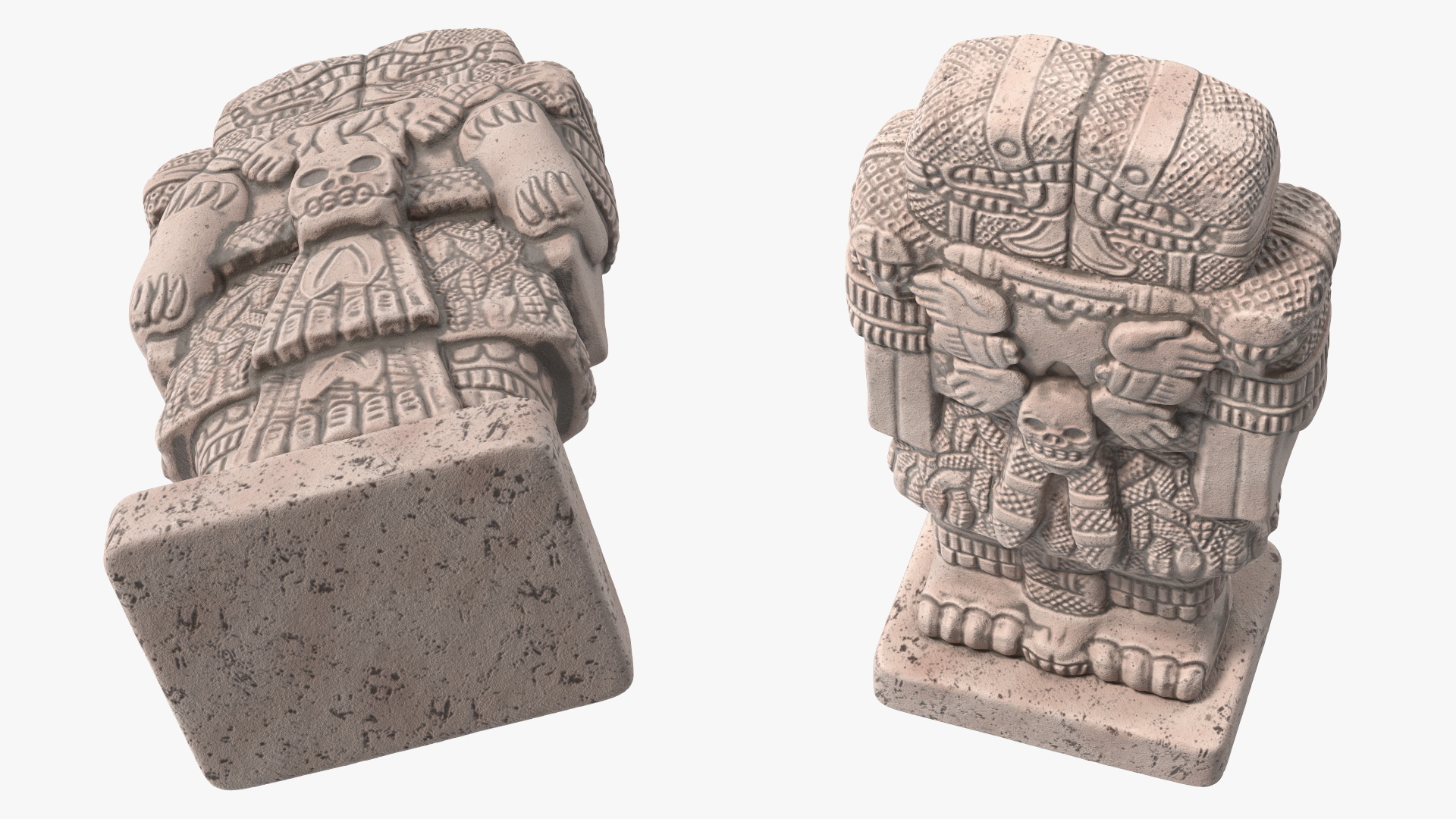 3D Coatlicue Aztec Decorative Statue for 3D Print