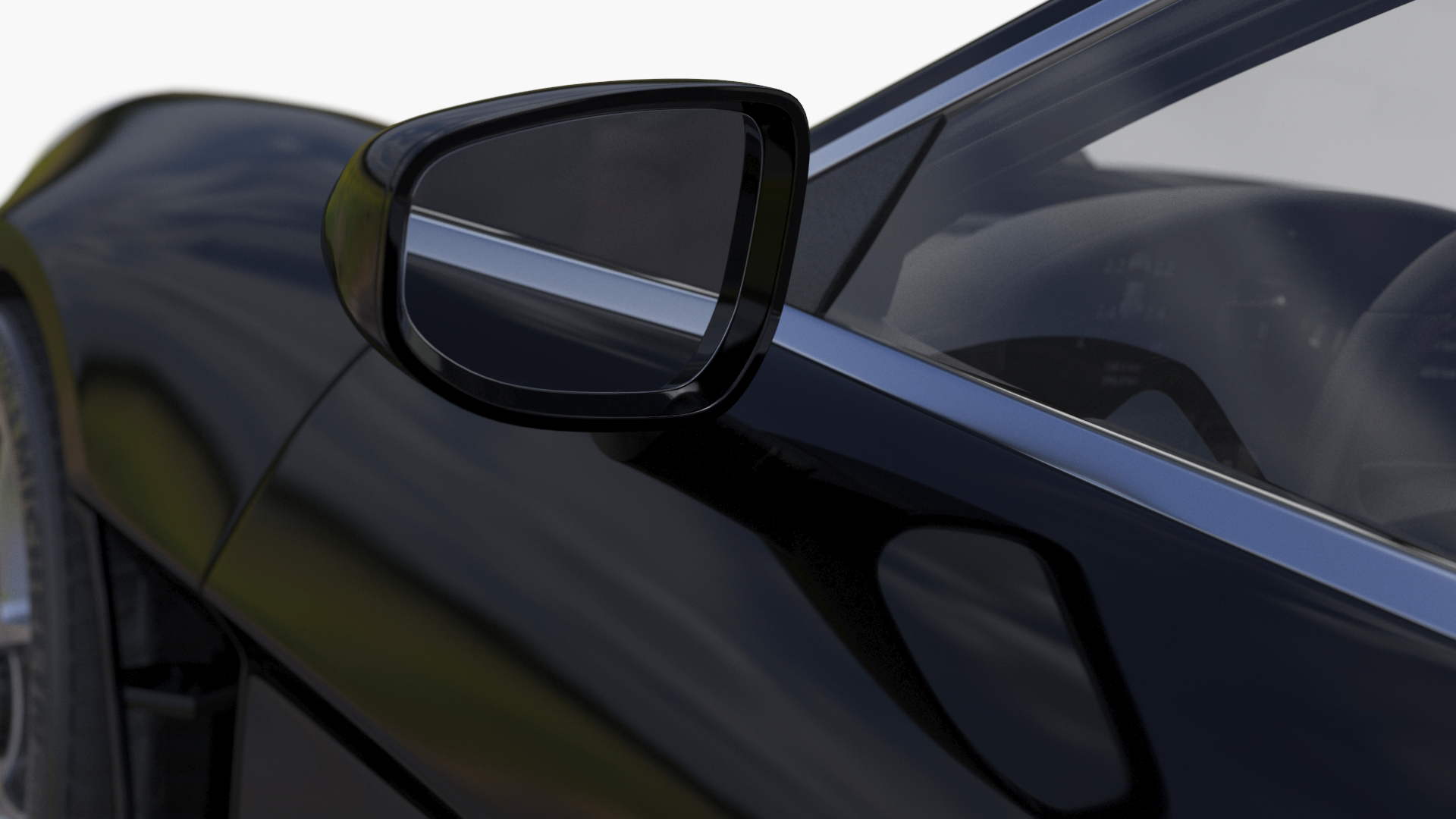 3D Sport Car Porsche 911 2024 Black Simplified model