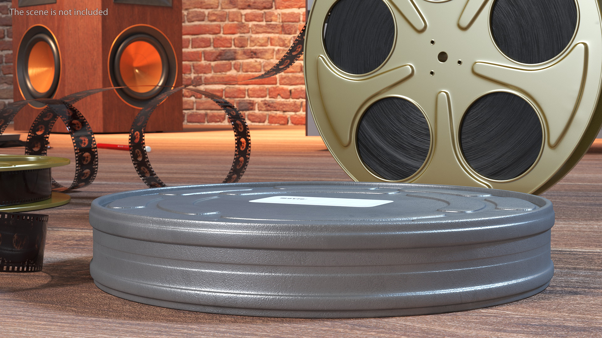 Vintage Movie Film Canister 3D