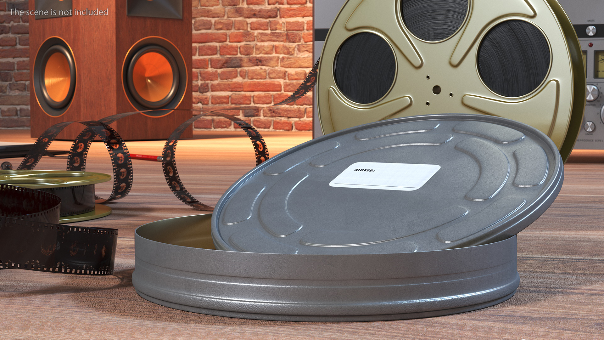 Vintage Movie Film Canister 3D