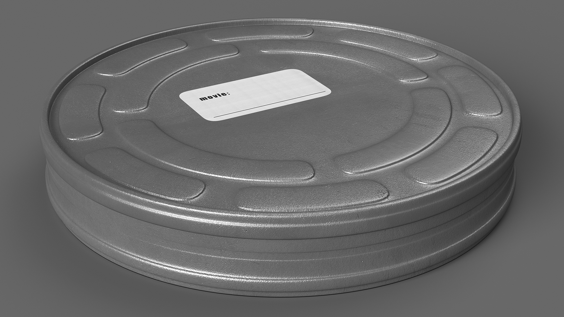 Vintage Movie Film Canister 3D