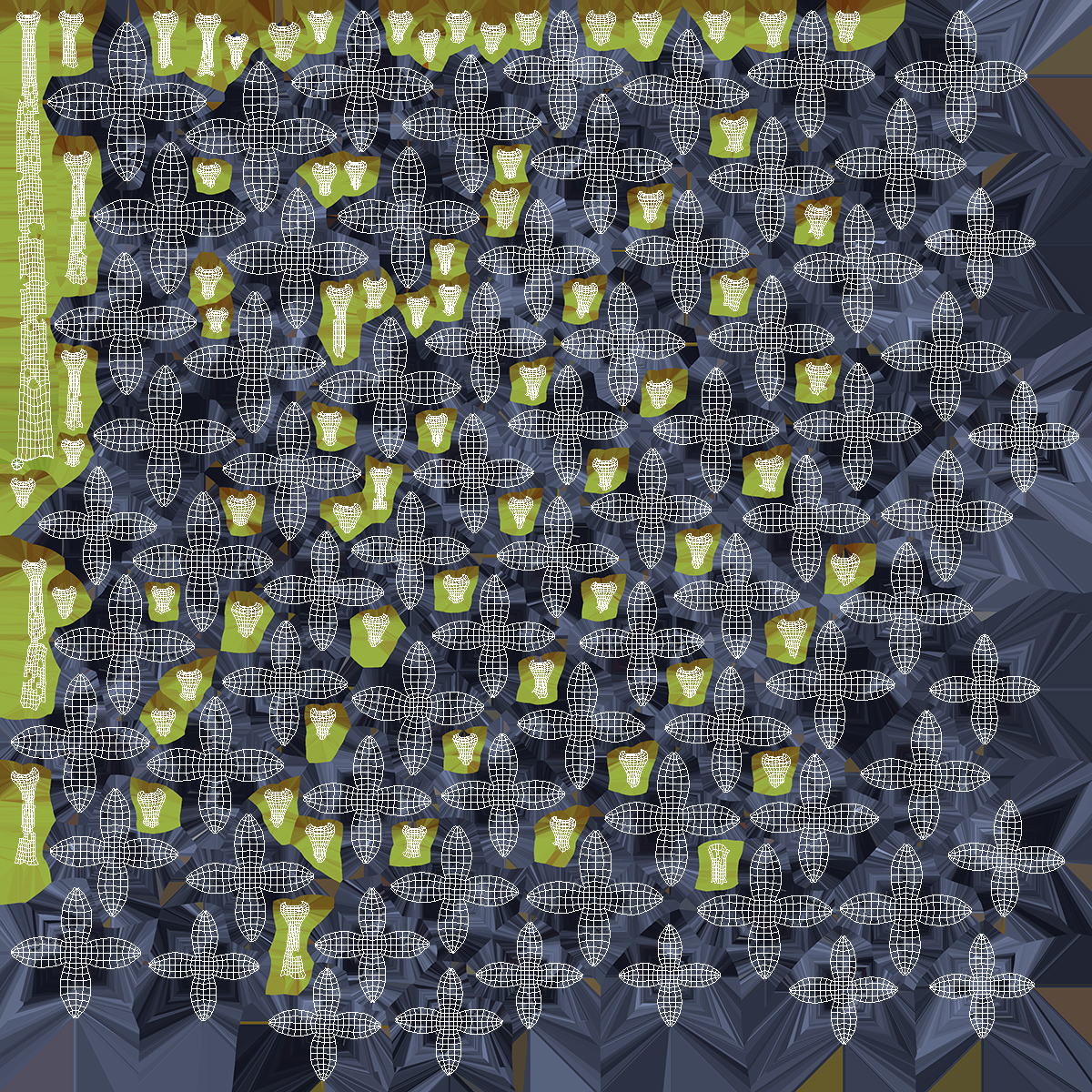 3D Cluster of Black Grapes model