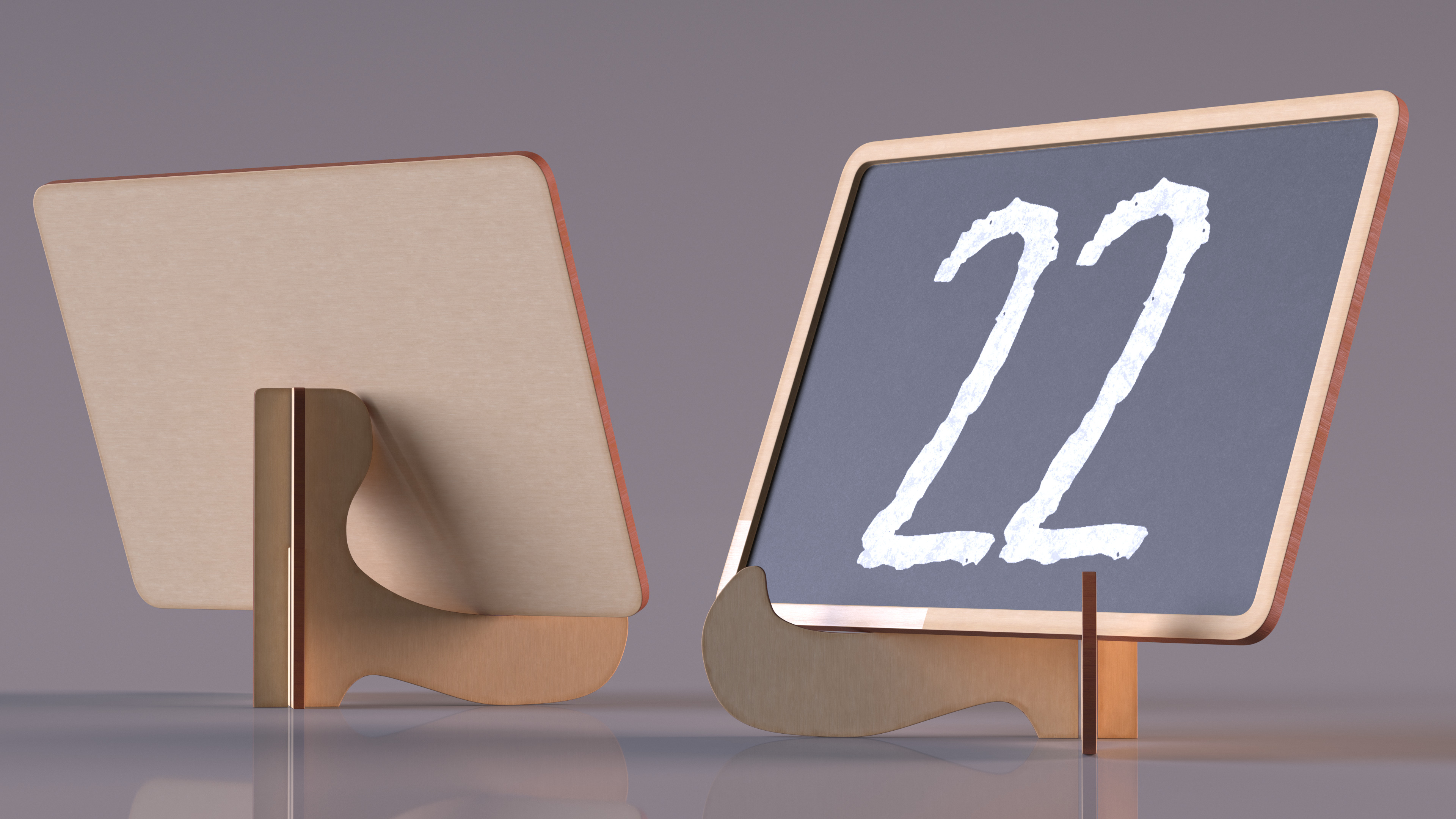 Small Plywood Chalkboard 3D model