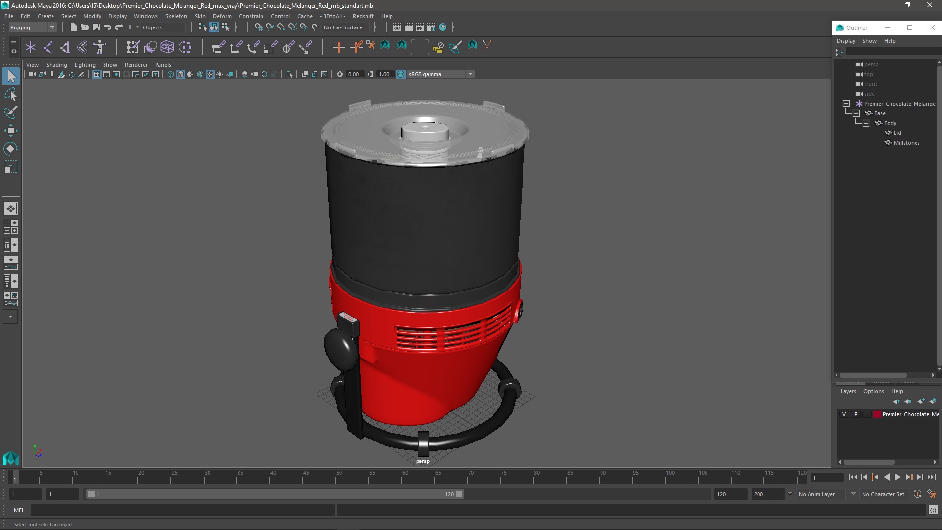 3D model Premier Chocolate Melanger Red